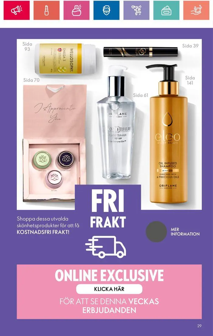 Oriflame reklamblad från 20 juni till 4 juli 2024 - Reklamblad sidor 29