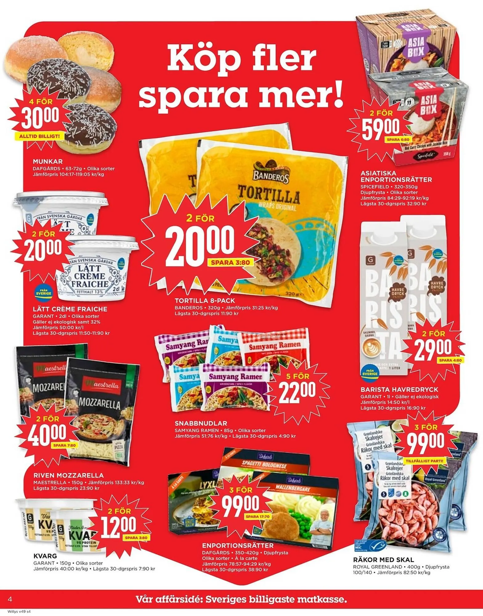 Willys reklamblad från 1 december till 7 december 2025 - Reklamblad sidor 4