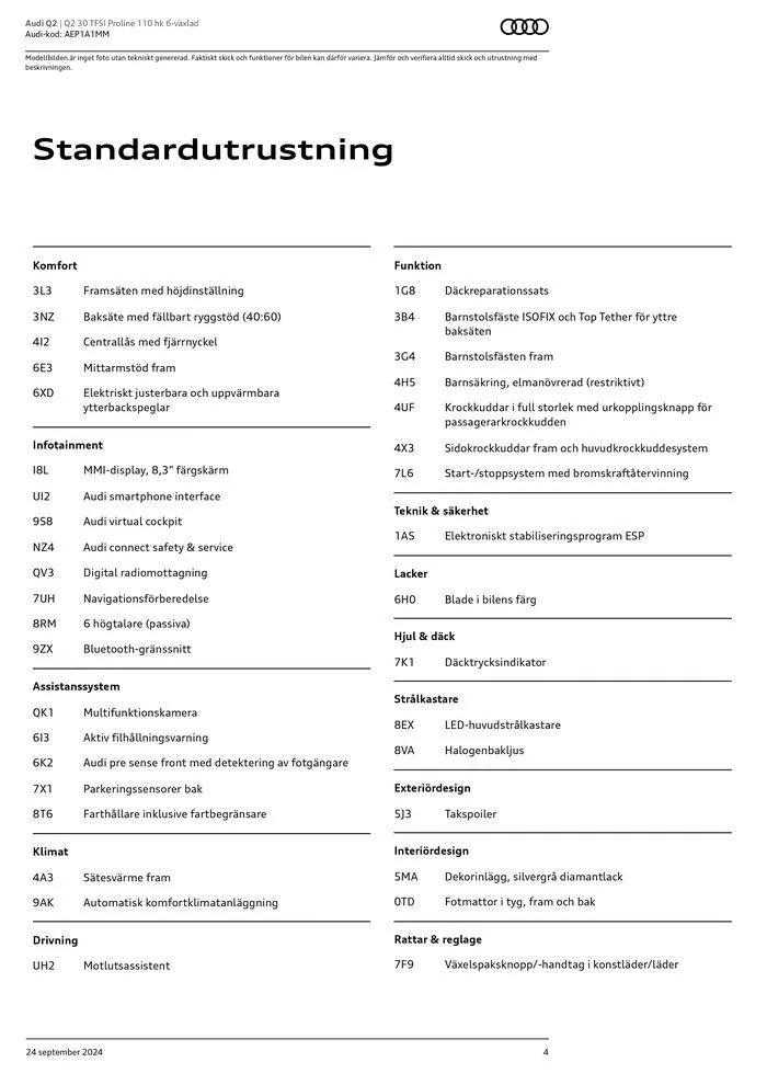 Audi Q2 från 24 september till 24 september 2025 - Reklamblad sidor 4