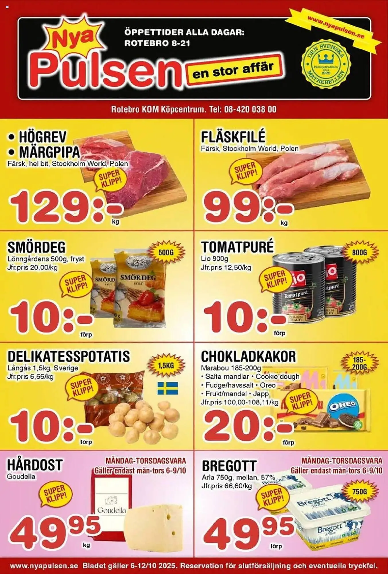 Nya Pulsen reklamblad från 6 oktober till 12 oktober 2025 - Reklamblad sidor 1