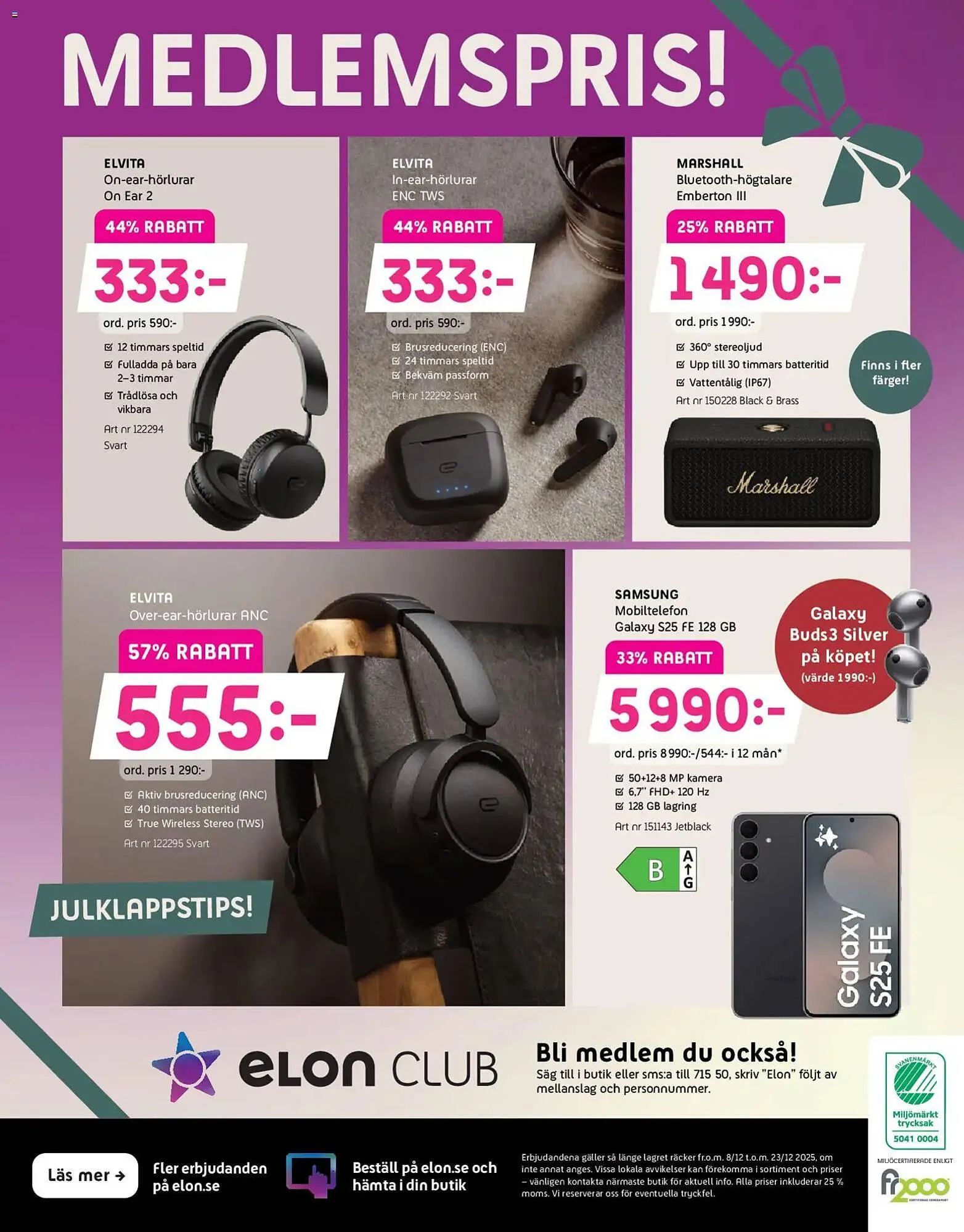Elon reklamblad från 8 december till 23 december 2025 - Reklamblad sidor 8