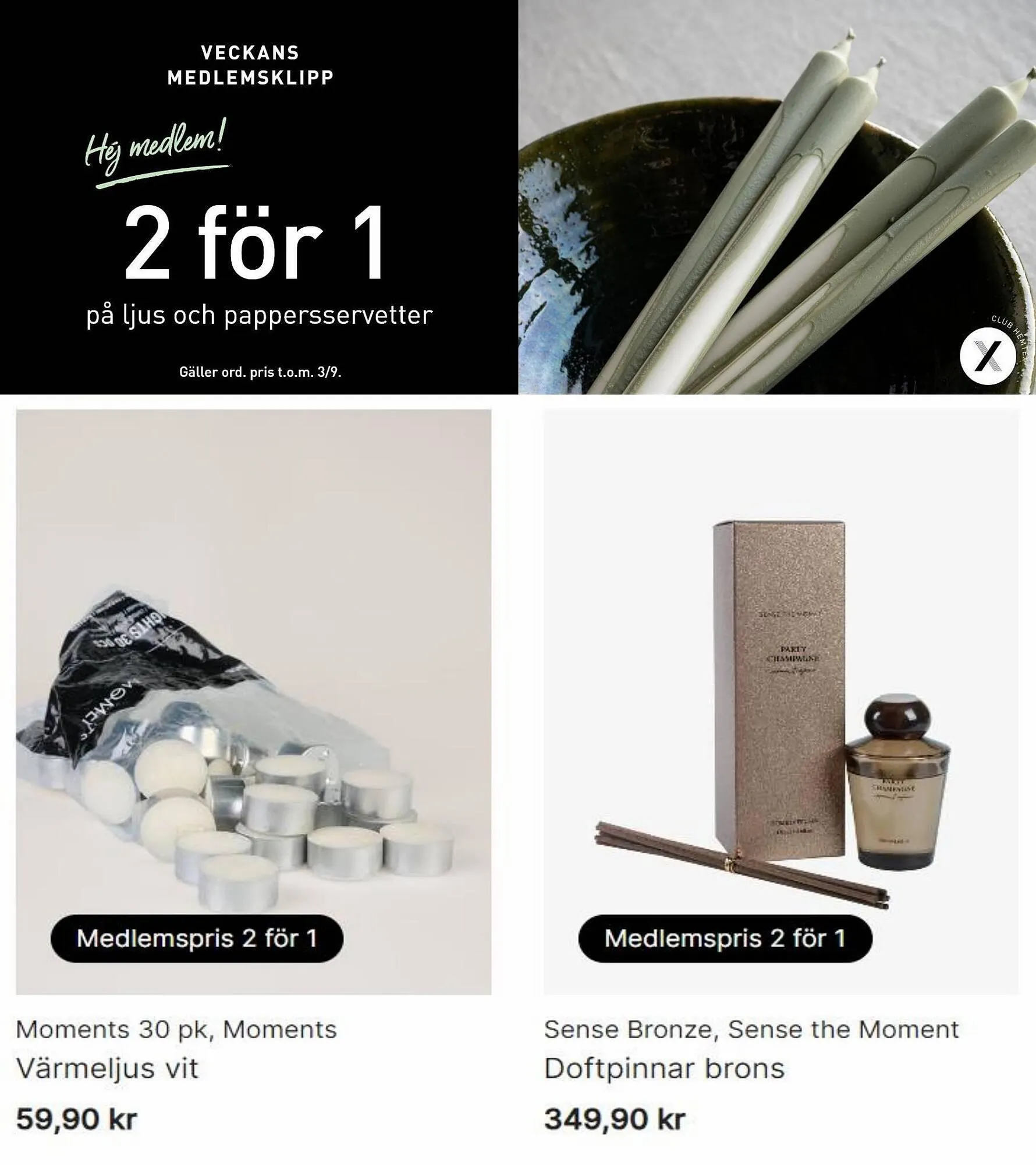 Hemtex reklamblad från 3 september till 10 september 2023 - Reklamblad sidor 3