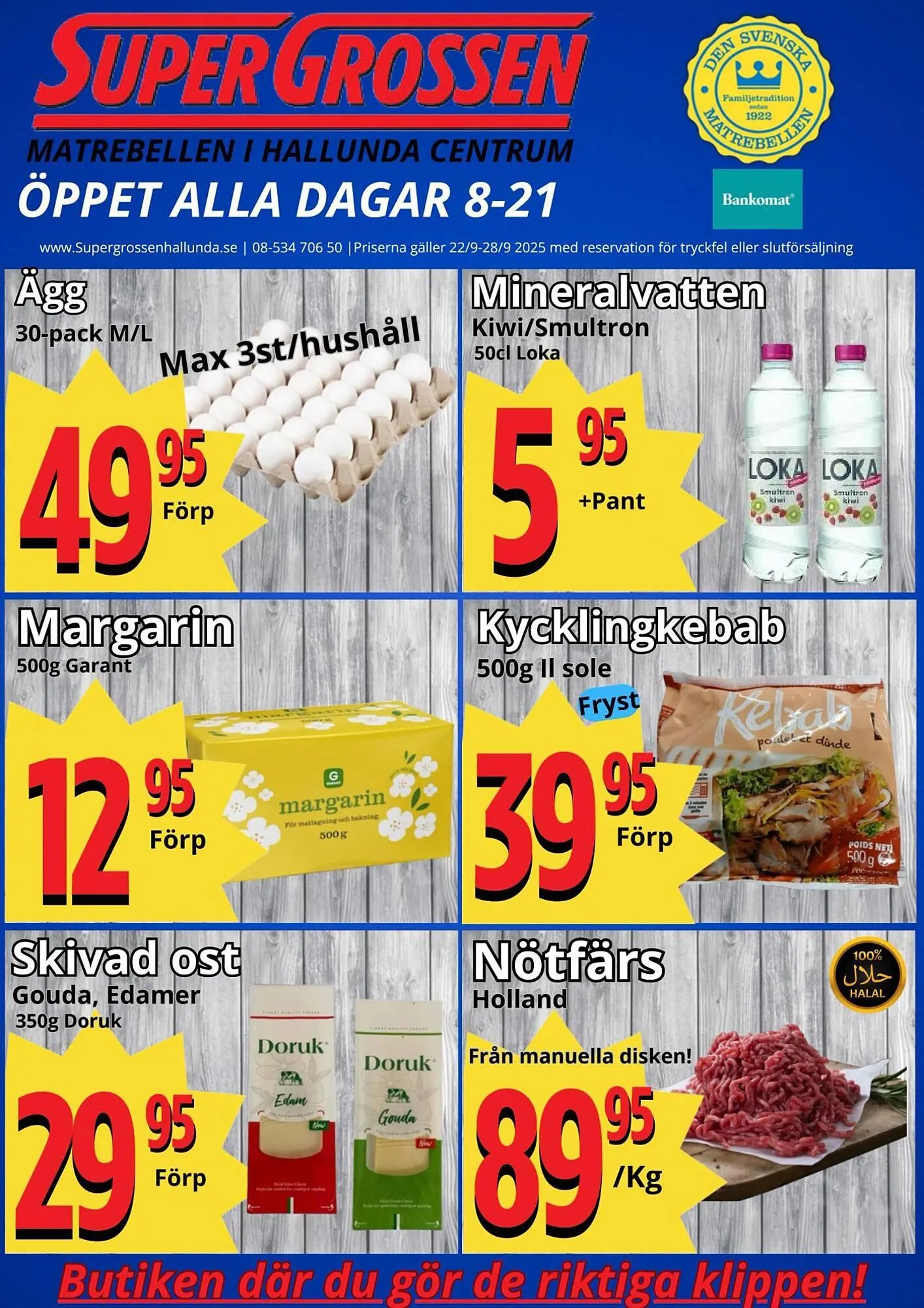 Supergrossen reklamblad från 22 september till 28 september 2025 - Reklamblad sidor 1