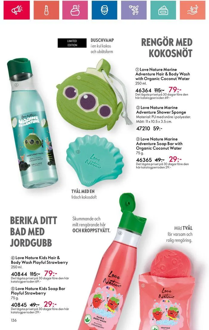 Oriflame reklamblad från 20 juni till 4 juli 2024 - Reklamblad sidor 136