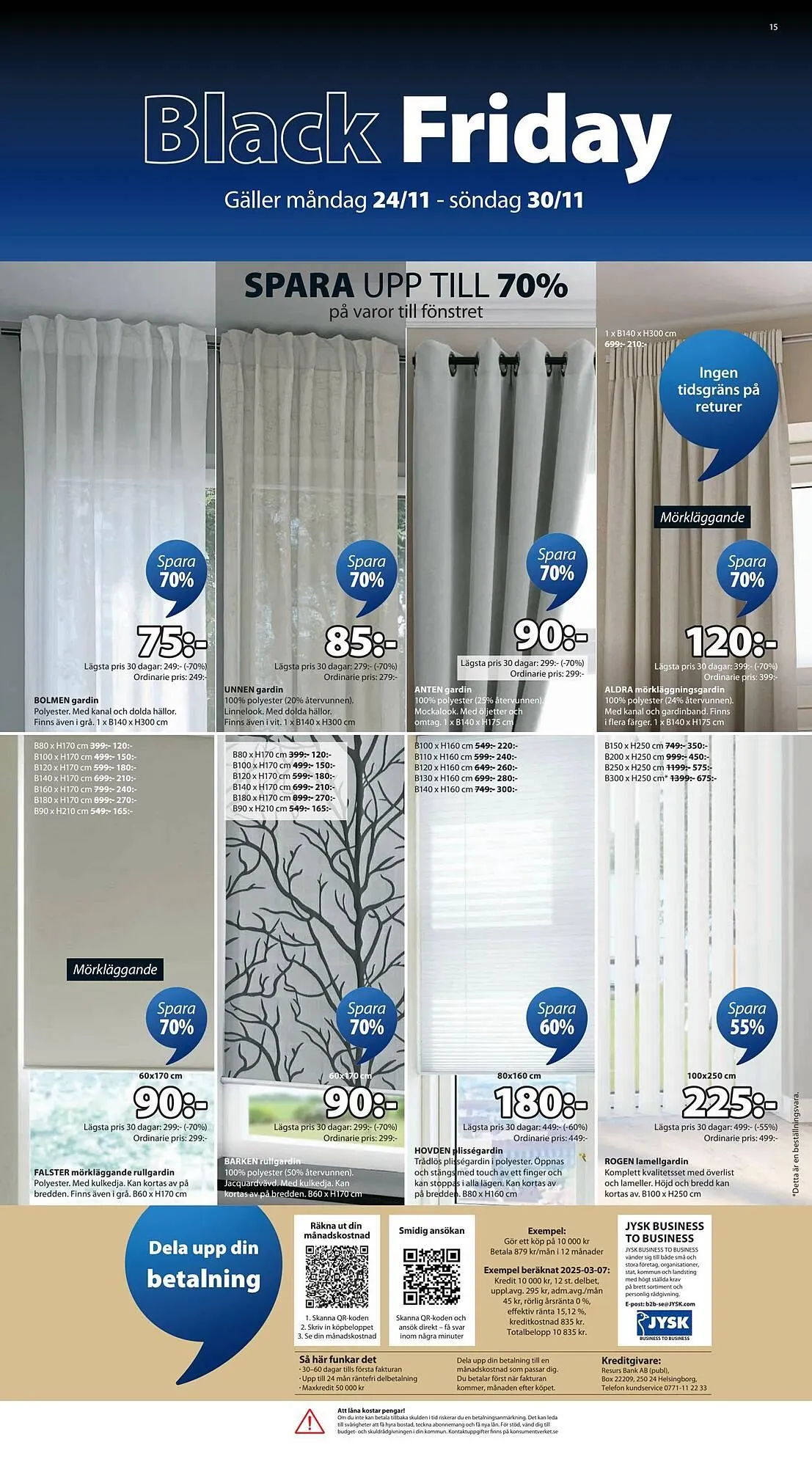 JYSK reklamblad från 24 november till 30 november 2025 - Reklamblad sidor 15