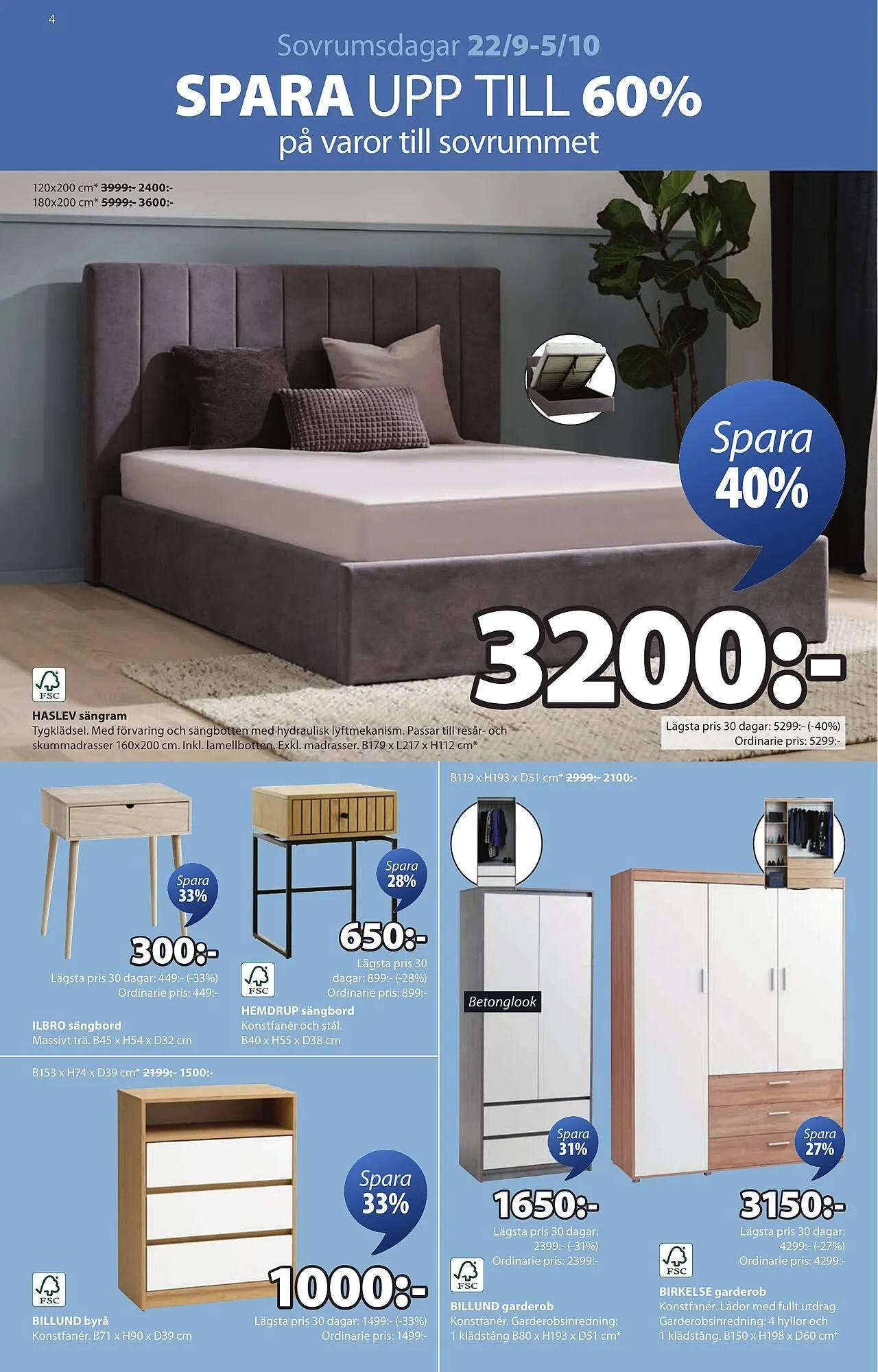 JYSK reklamblad från 22 september till 5 oktober 2025 - Reklamblad sidor 4