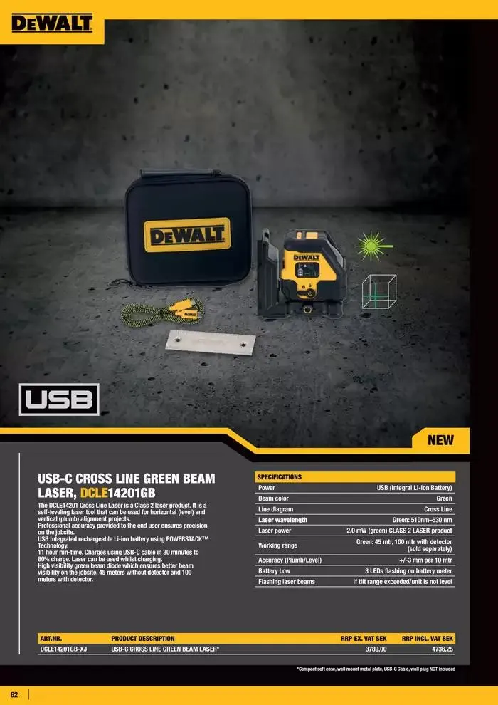 Dewalt reklamblad från 28 september till 12 oktober 2024 - Reklamblad sidor 62