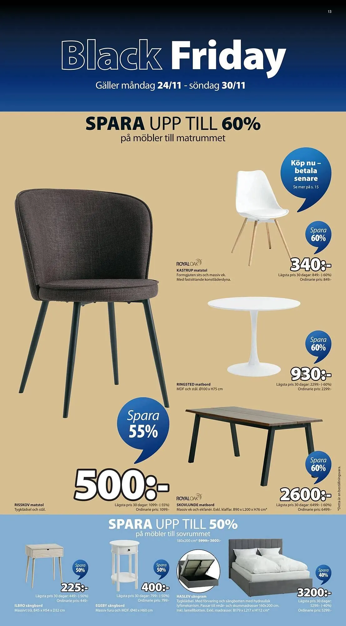 JYSK reklamblad från 24 november till 30 november 2025 - Reklamblad sidor 13