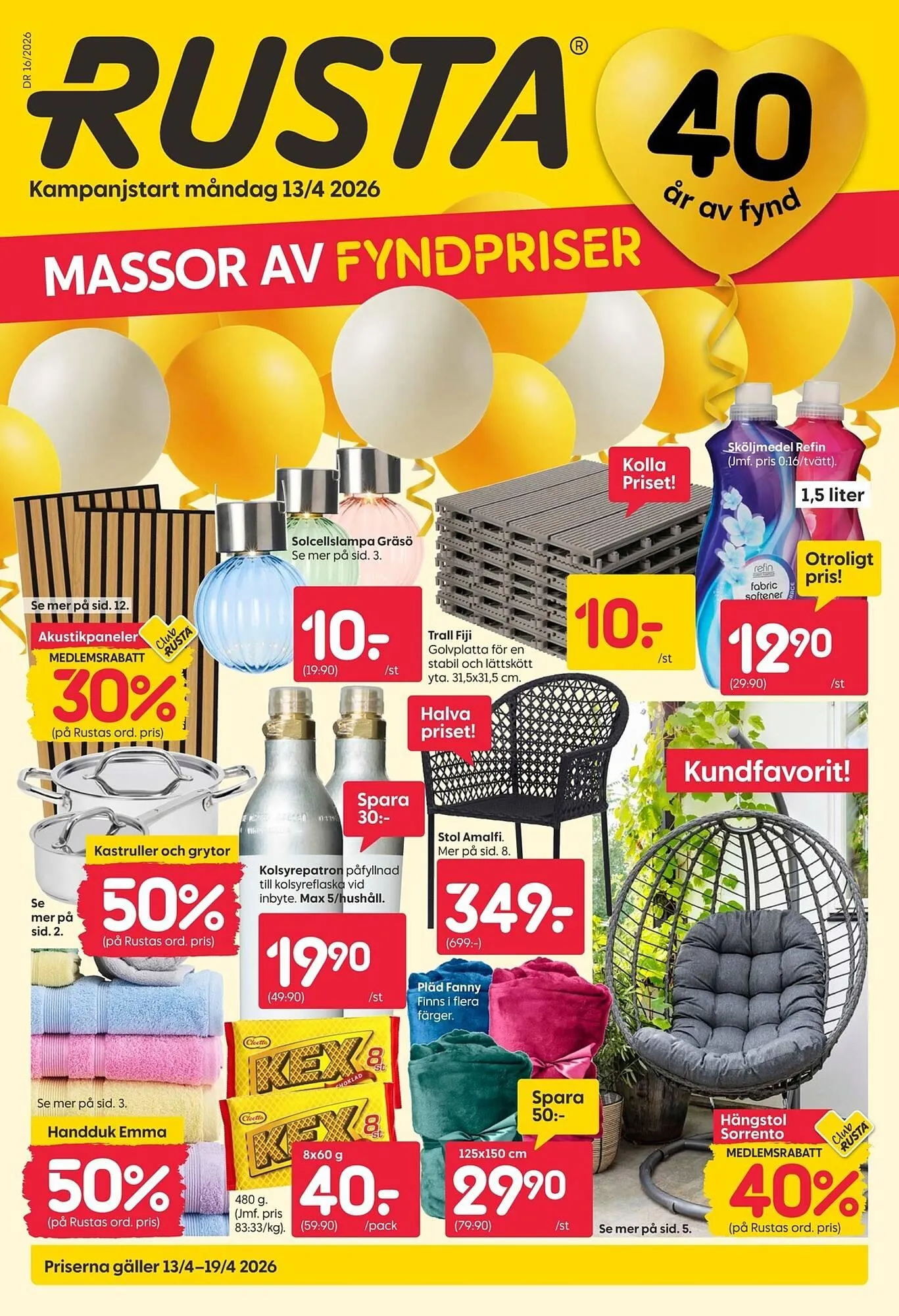 Rusta reklamblad från 13 april till 19 april 2026 - Reklamblad sidor 1