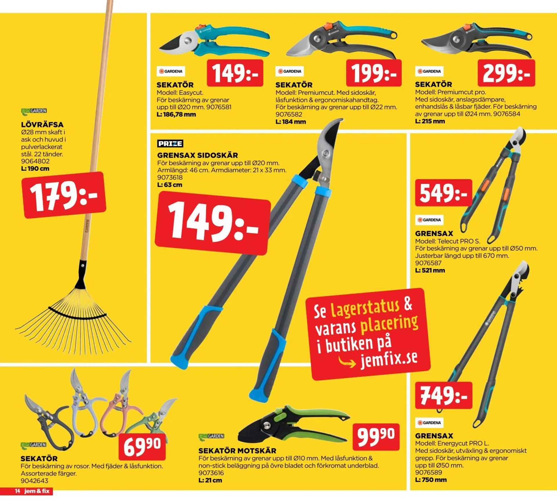 Jem&Fix reklamblad från 25 augusti till 7 september 2025 - Reklamblad sidor 14