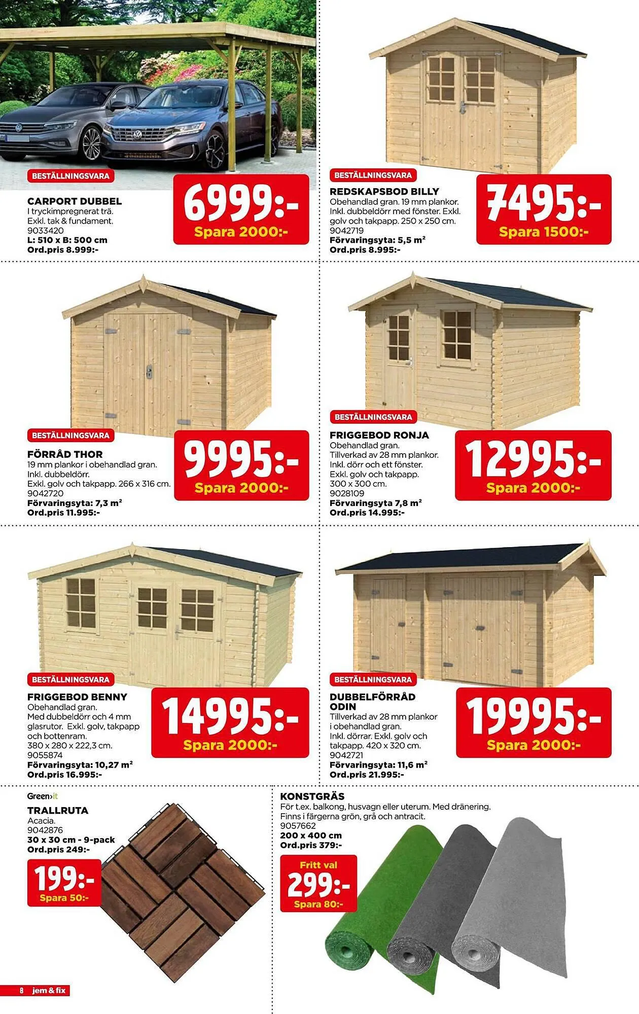 Jem&Fix reklamblad från 6 augusti till 20 augusti 2023 - Reklamblad sidor 8