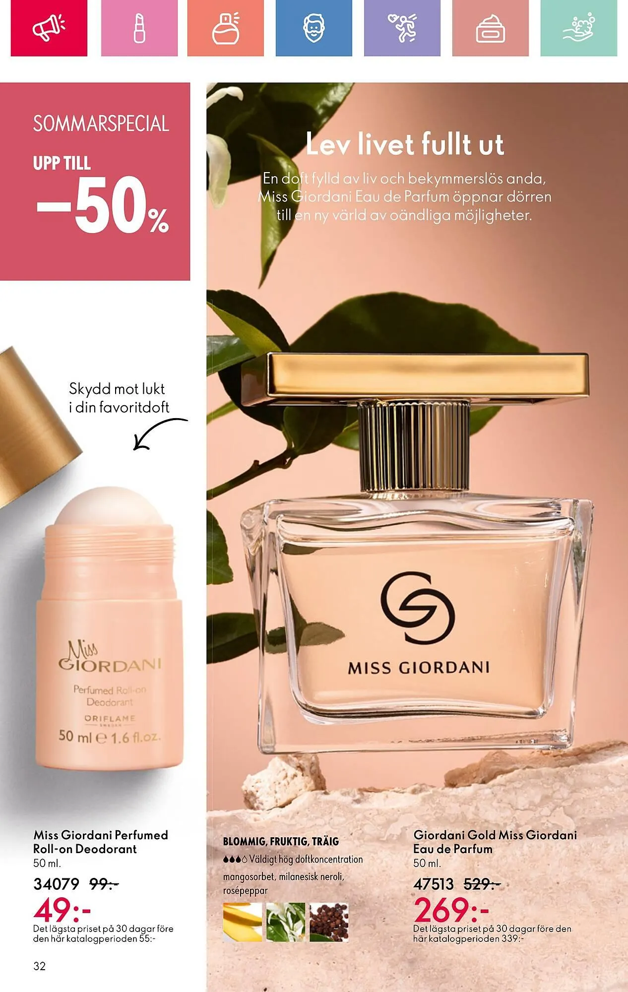 Oriflame reklamblad från 22 juni till 12 juli 2025 - Reklamblad sidor 32
