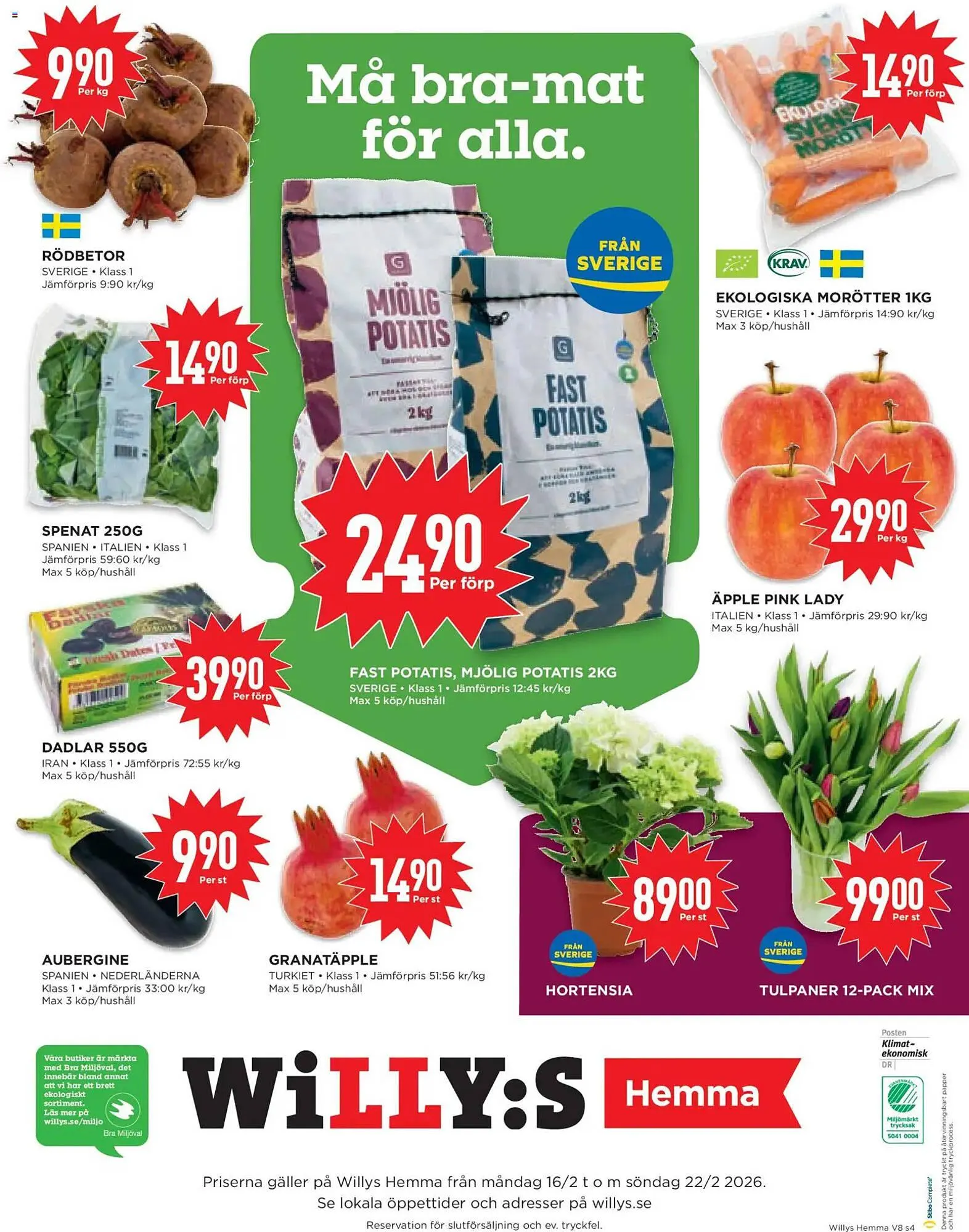 Willys reklamblad från 16 februari till 22 februari 2026 - Reklamblad sidor 4