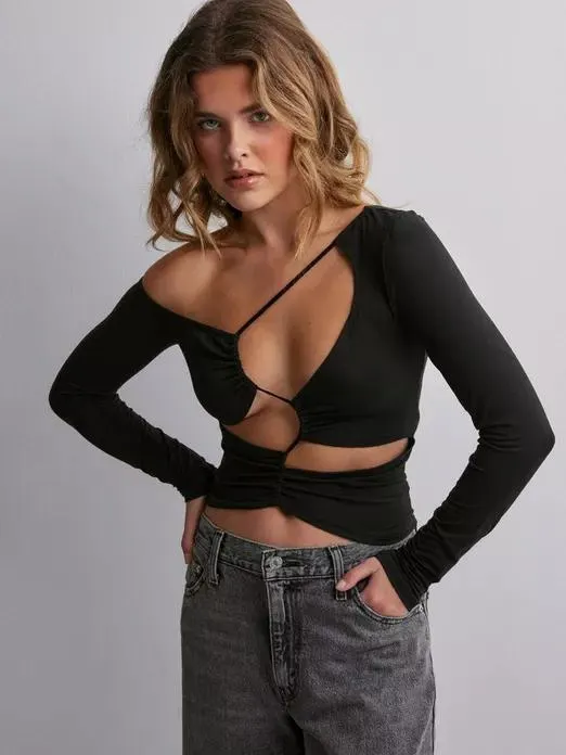 ONLYARA L/S CUTOUT TOP NN