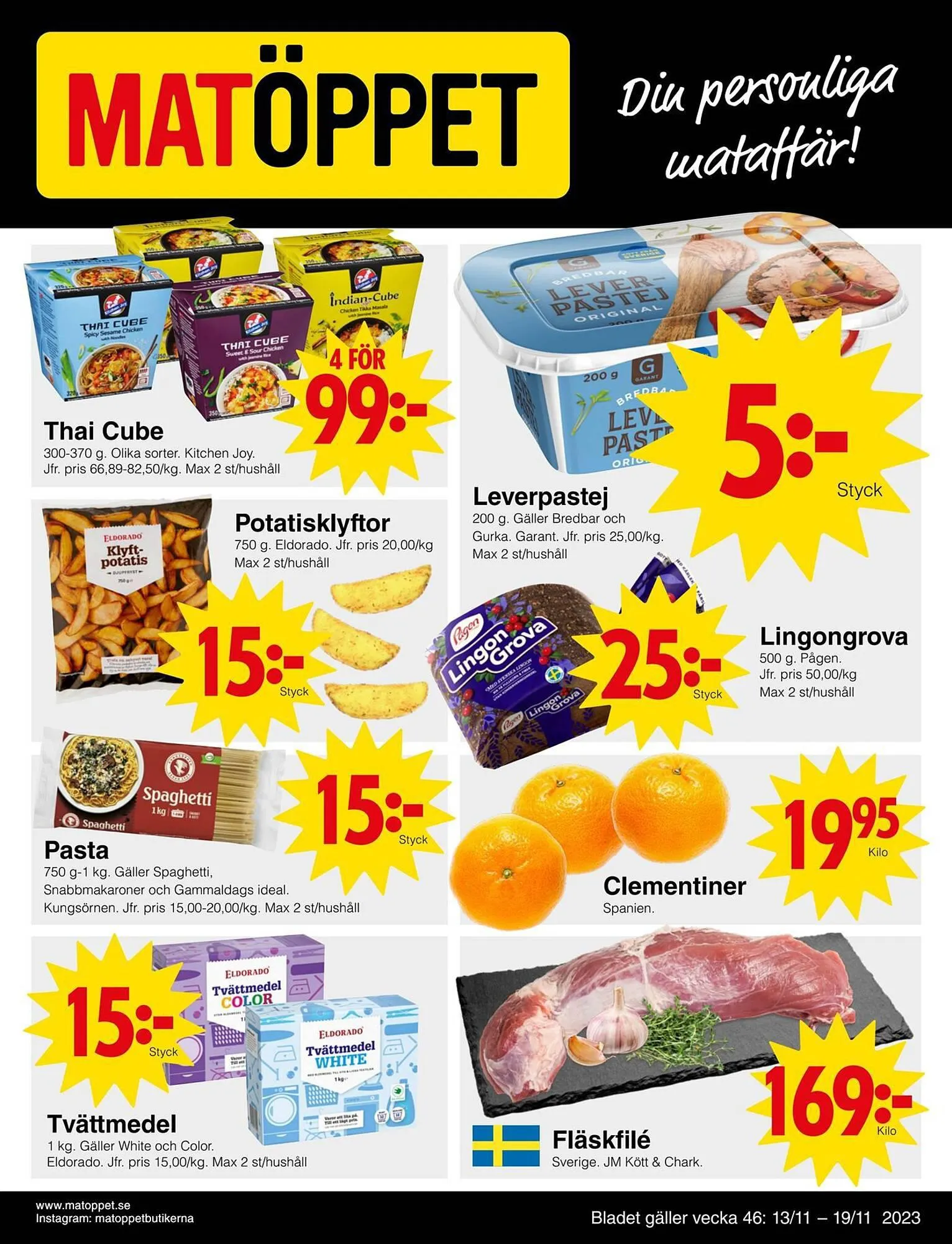 Matöppet reklamblad från 12 november till 19 november 2023 - Reklamblad sidor 1