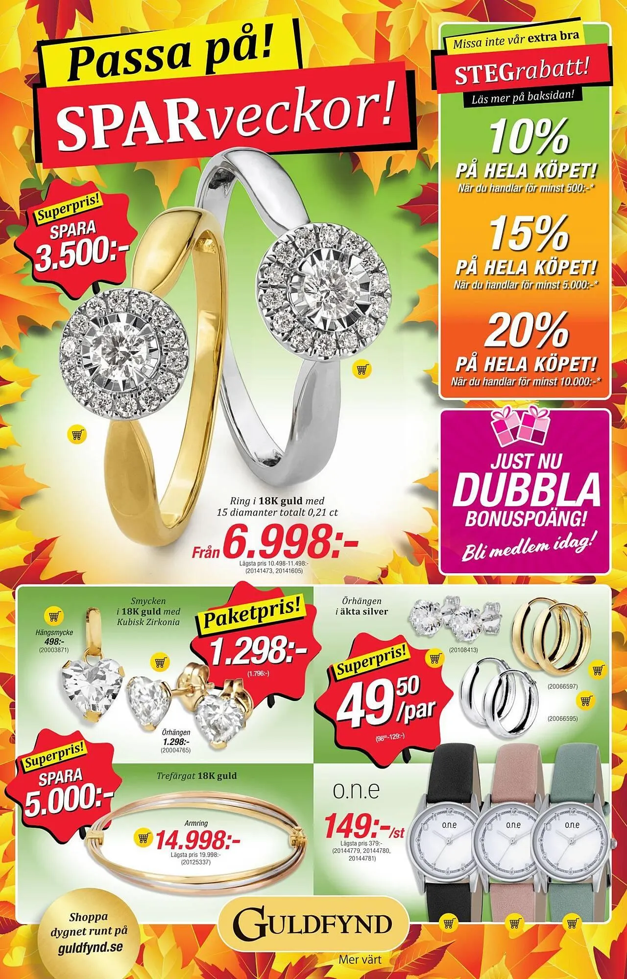 Guldfynd reklamblad från 3 september till 15 oktober 2024 - Reklamblad sidor 1