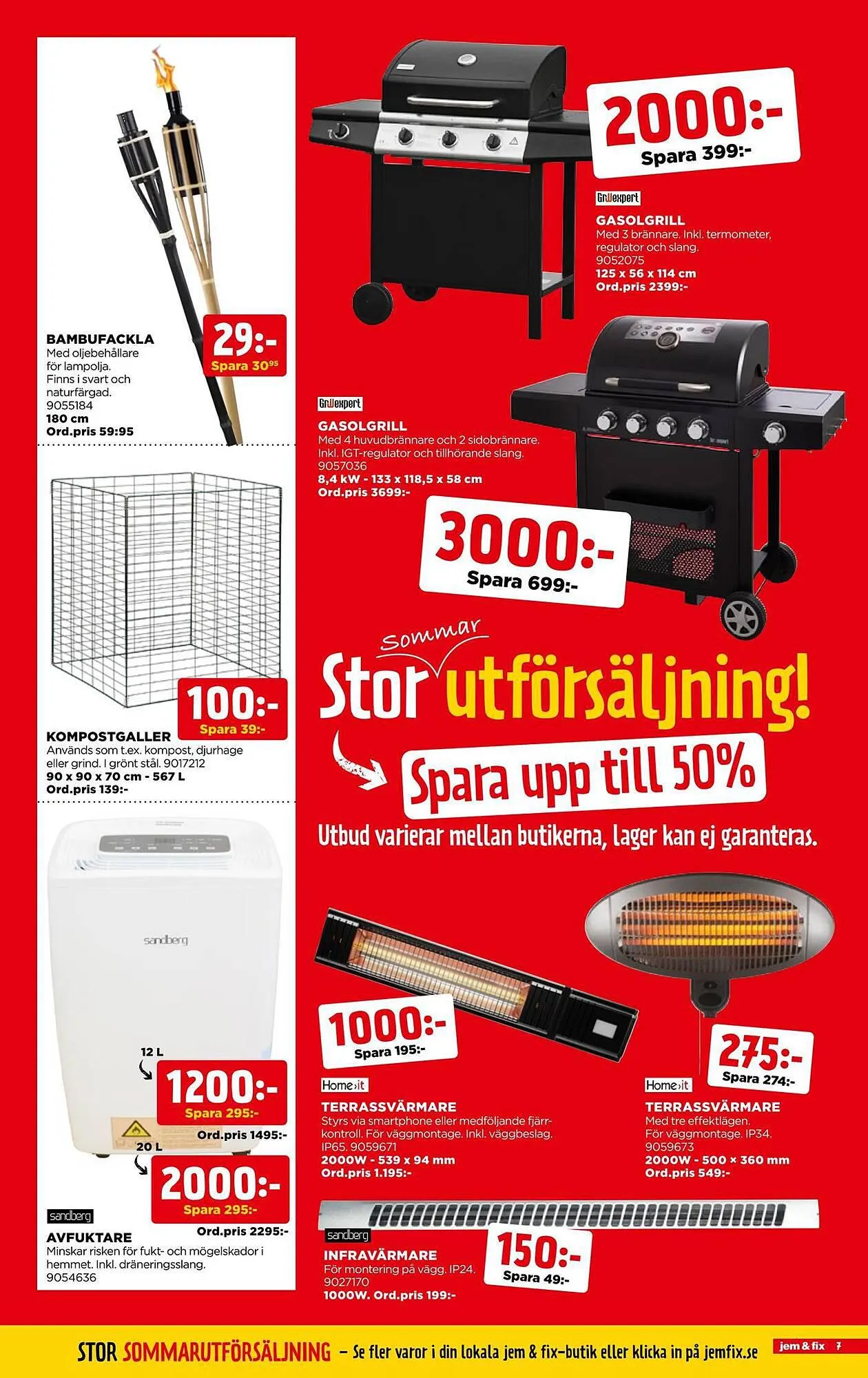 Jem&Fix reklamblad från 6 augusti till 20 augusti 2023 - Reklamblad sidor 7
