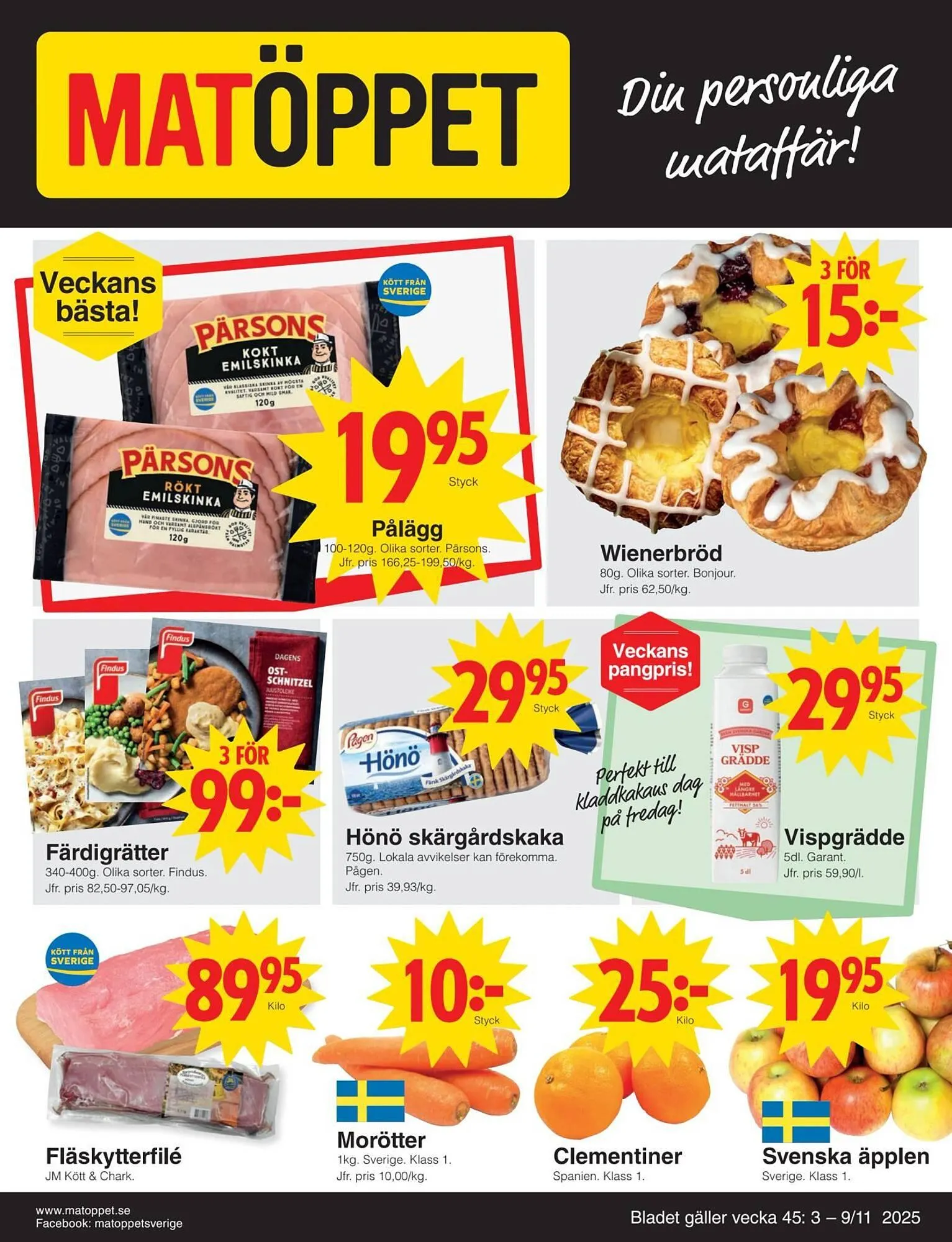 Matöppet reklamblad - 1