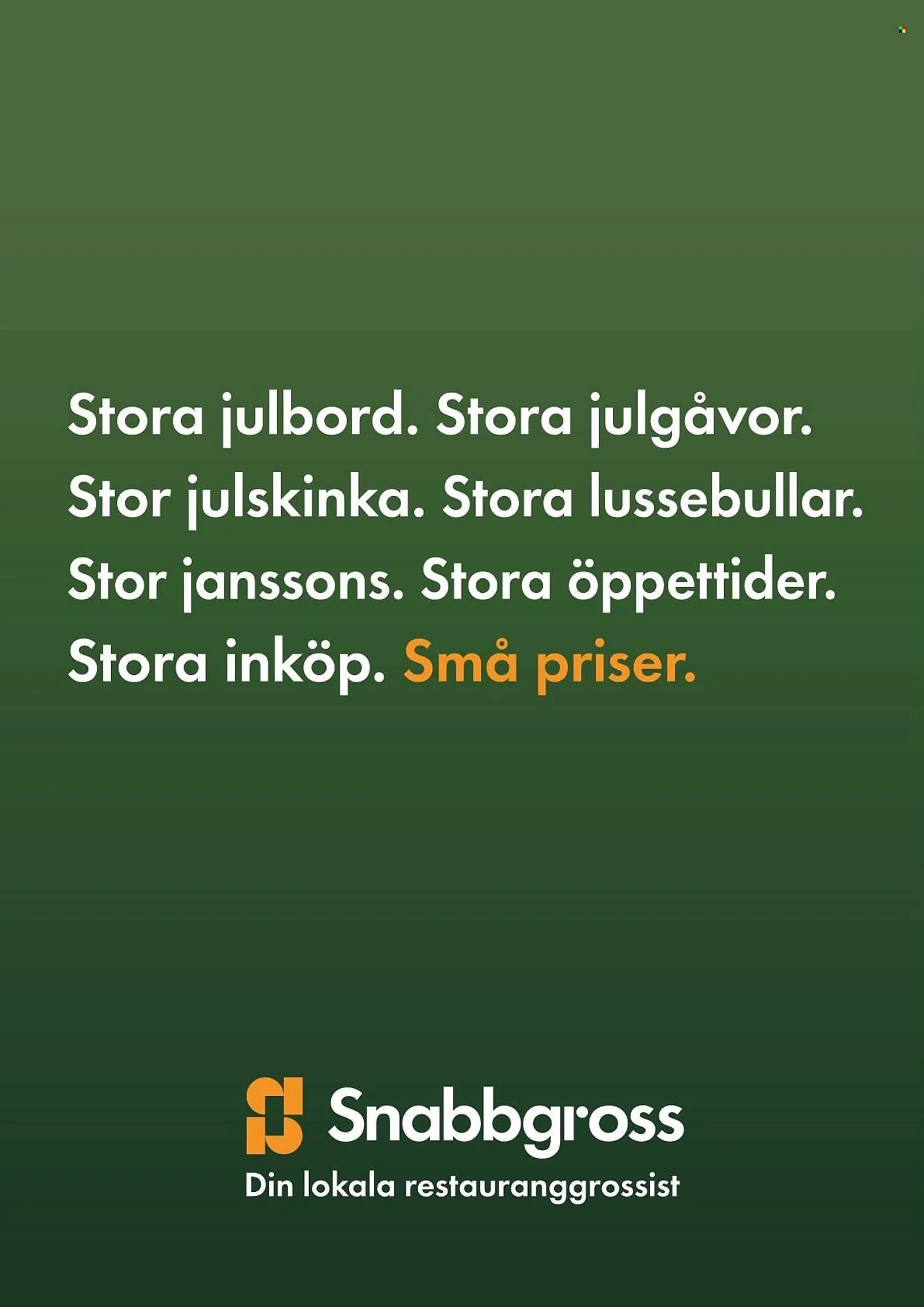 Snabbgross reklamblad från 10 november till 28 december 2025 - Reklamblad sidor 20
