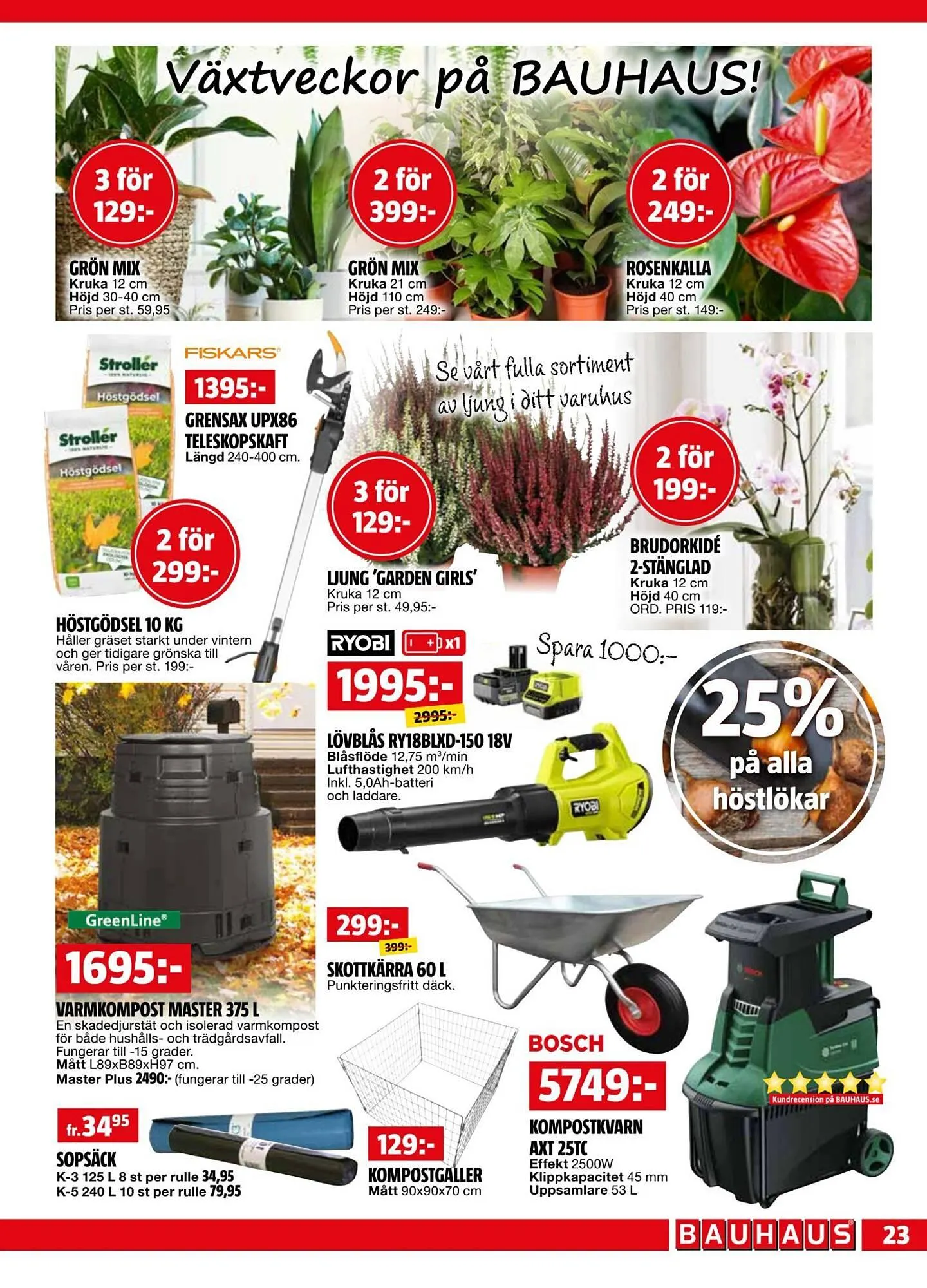 Bauhaus reklamblad från 1 september till 14 september 2025 - Reklamblad sidor 23