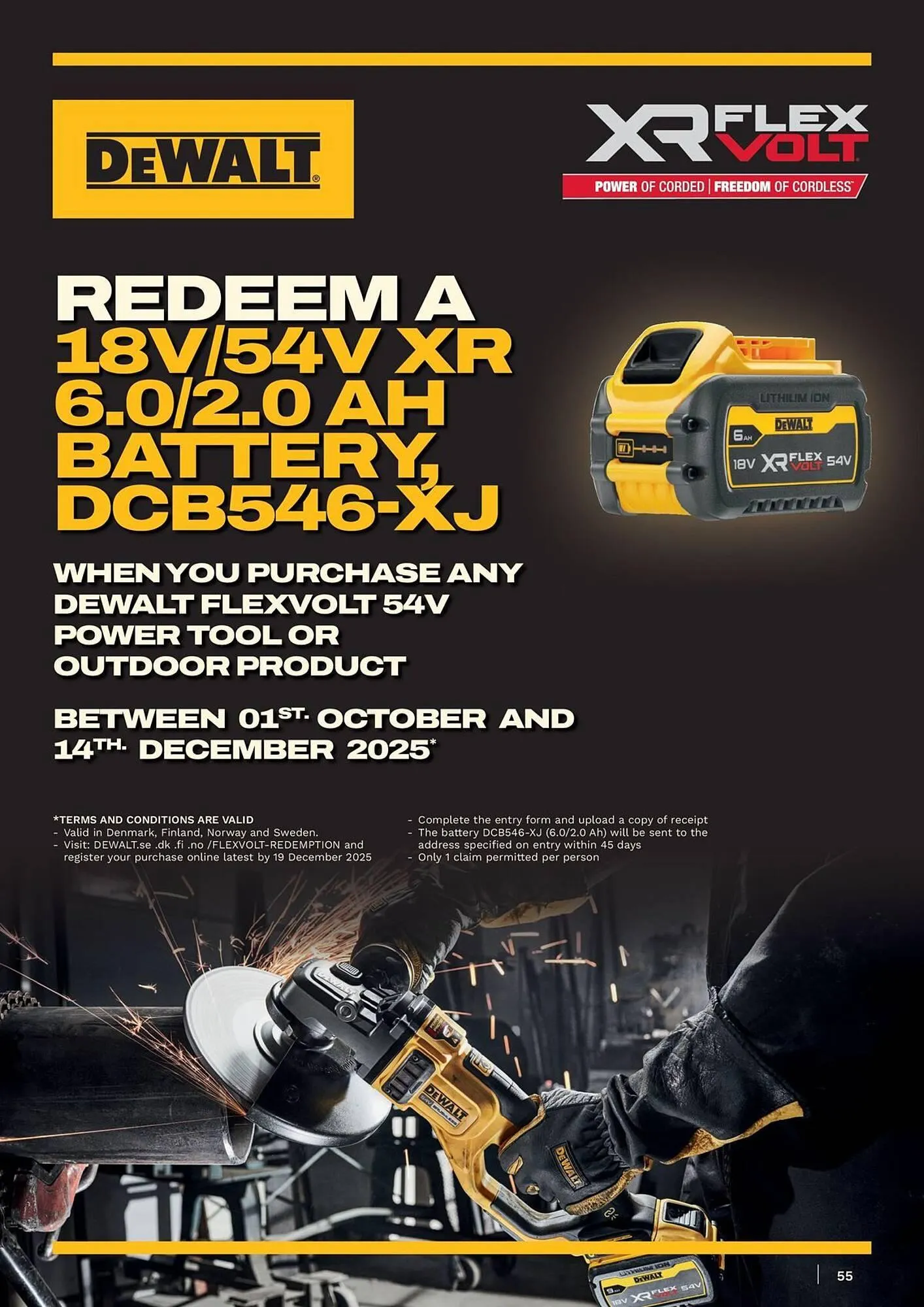 Dewalt reklamblad från 18 oktober till 1 november 2025 - Reklamblad sidor 55