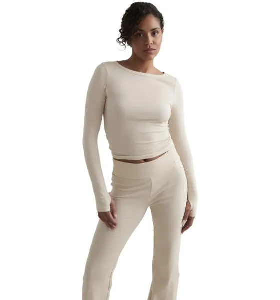 ease ribbed long sleeve top