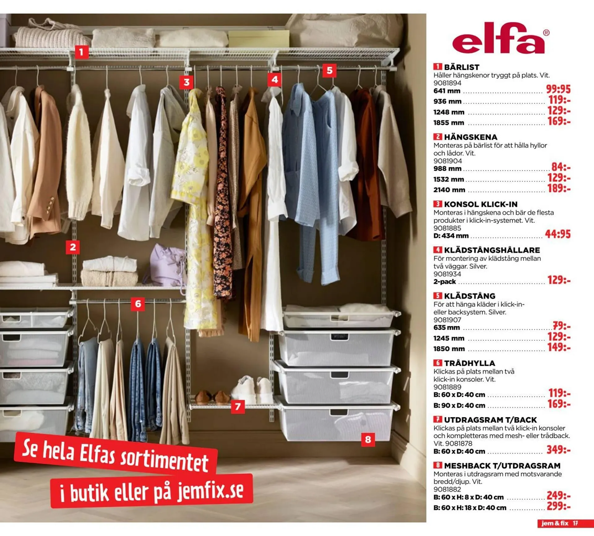 Jem&Fix reklamblad från 2 mars till 16 mars 2026 - Reklamblad sidor 17