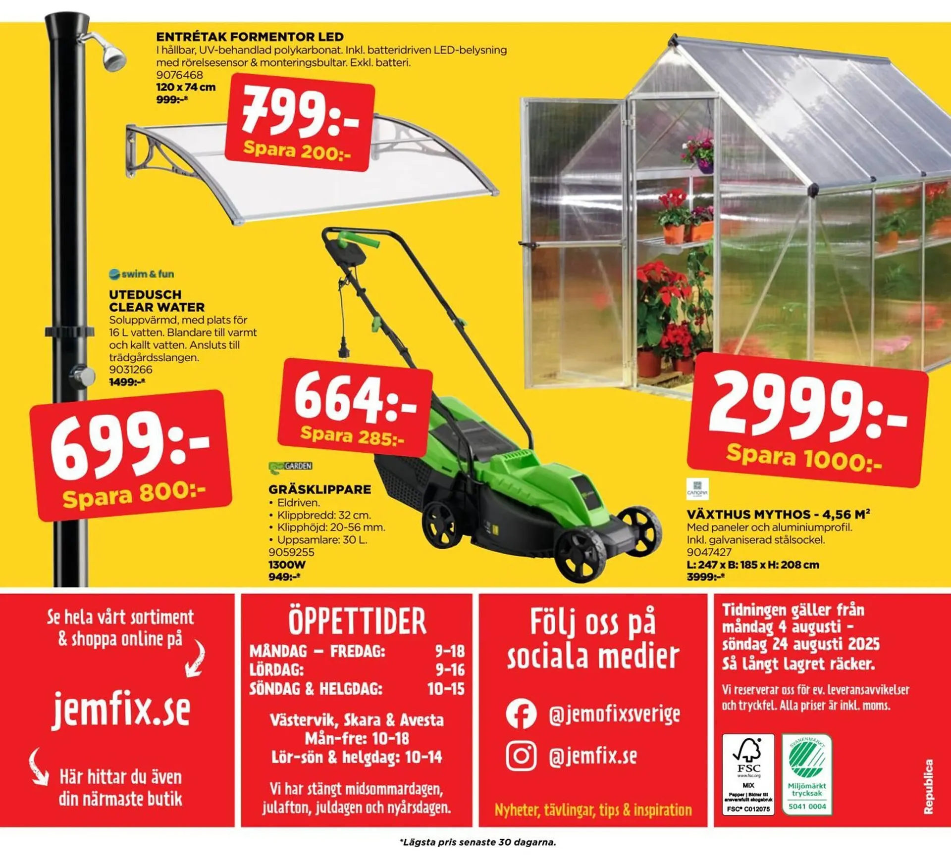 Jem&Fix reklamblad från 4 augusti till 24 augusti 2025 - Reklamblad sidor 20