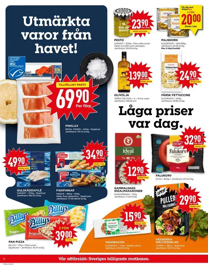 Willys Erbjudanden från 24 juni till 30 juni 2024 - Reklamblad sidor 6