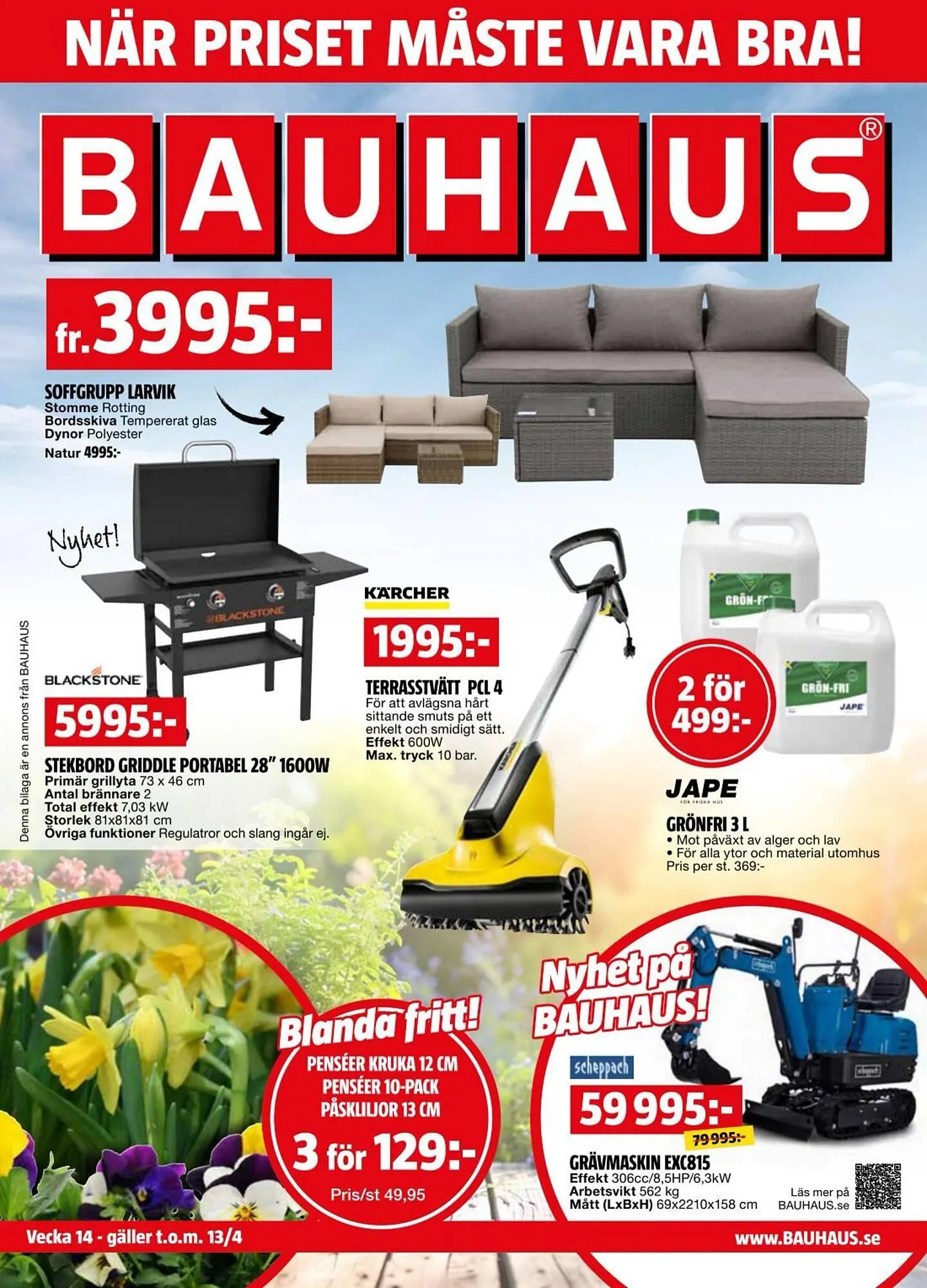 Bauhaus reklamblad från 31 mars till 13 april 2025 - Reklamblad sidor 1