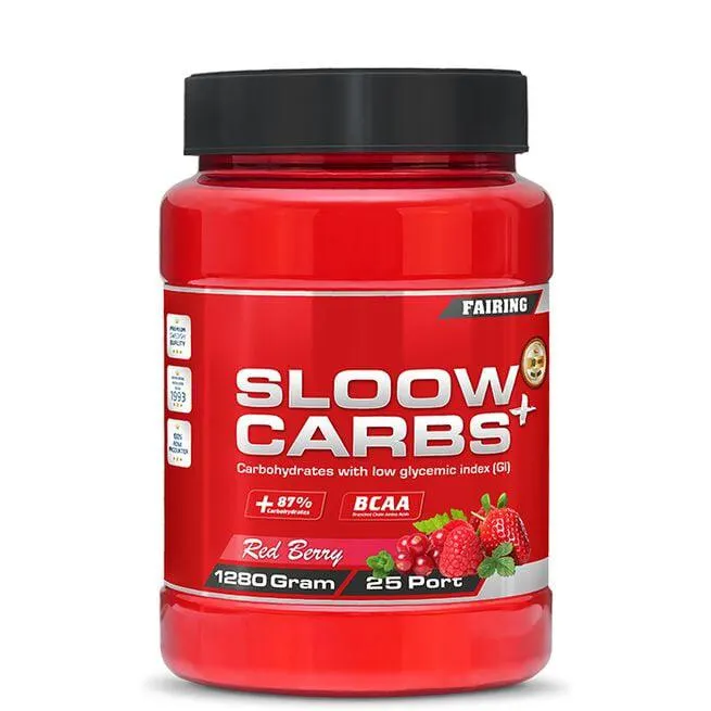 Sloow Carbs +, 1280 g Orange Lime