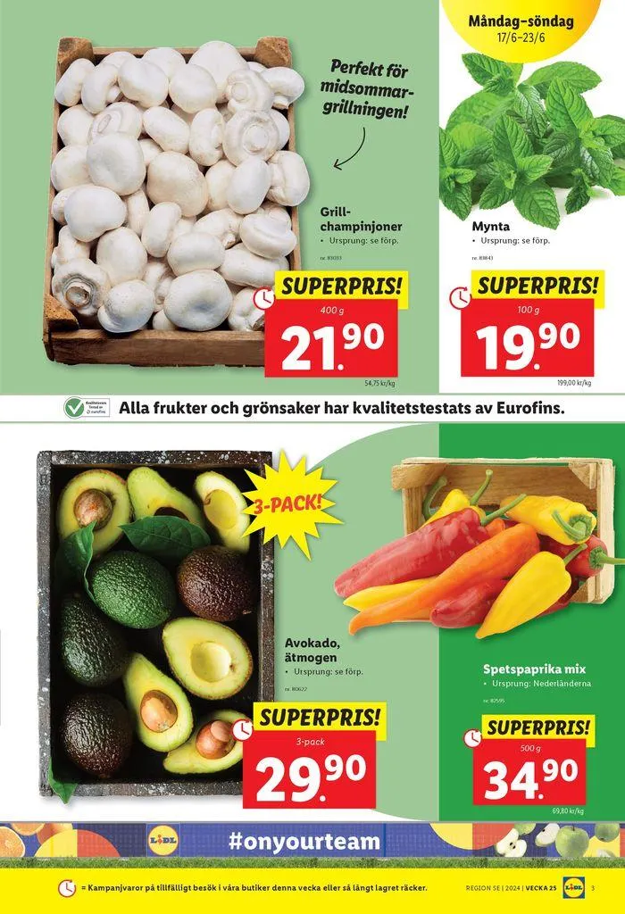 ERBJUDANDEN VECKA 25 från 17 juni till 23 juni 2024 - Reklamblad sidor 3