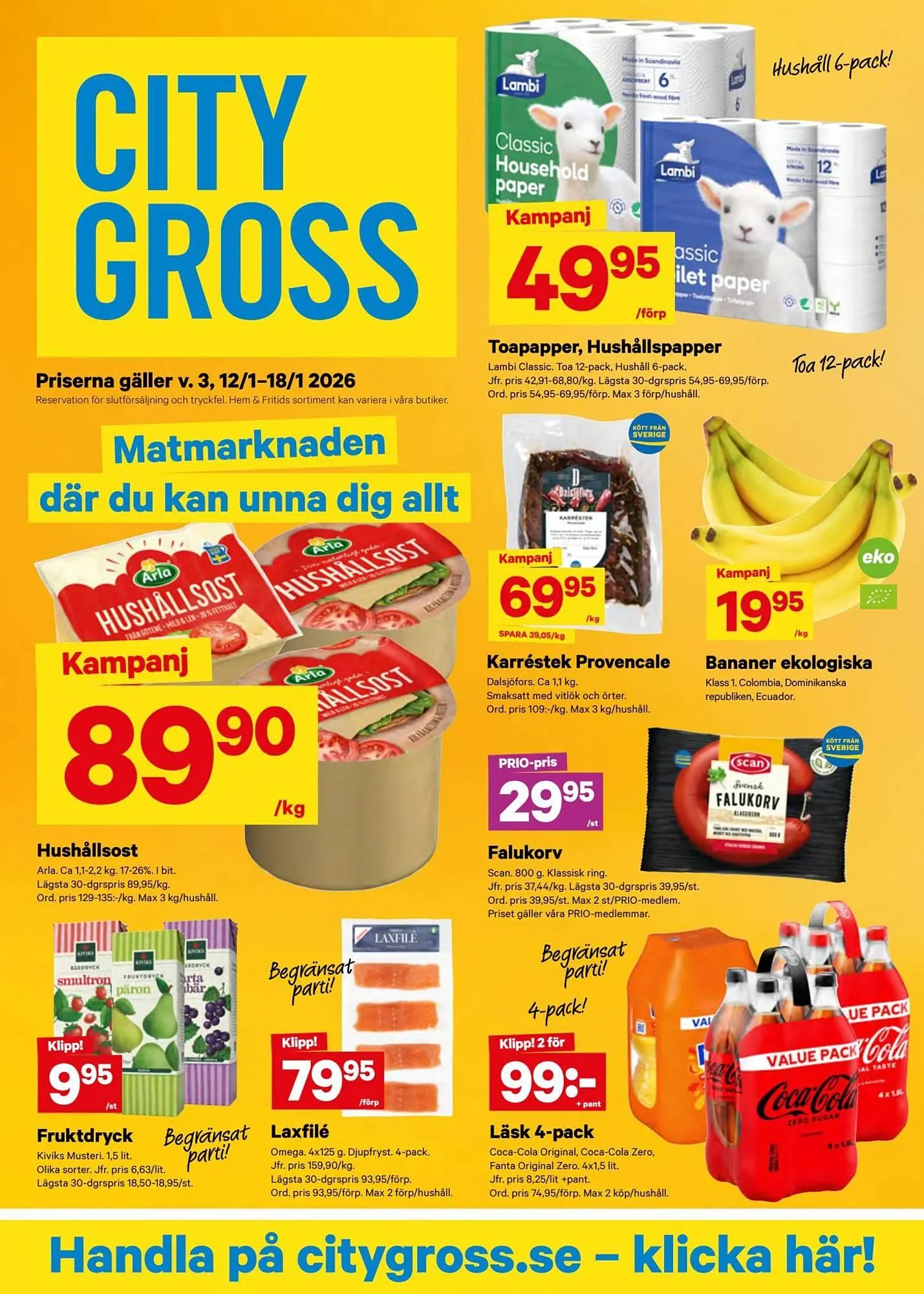City Gross reklamblad från 12 januari till 19 januari 2026 - Reklamblad sidor 1