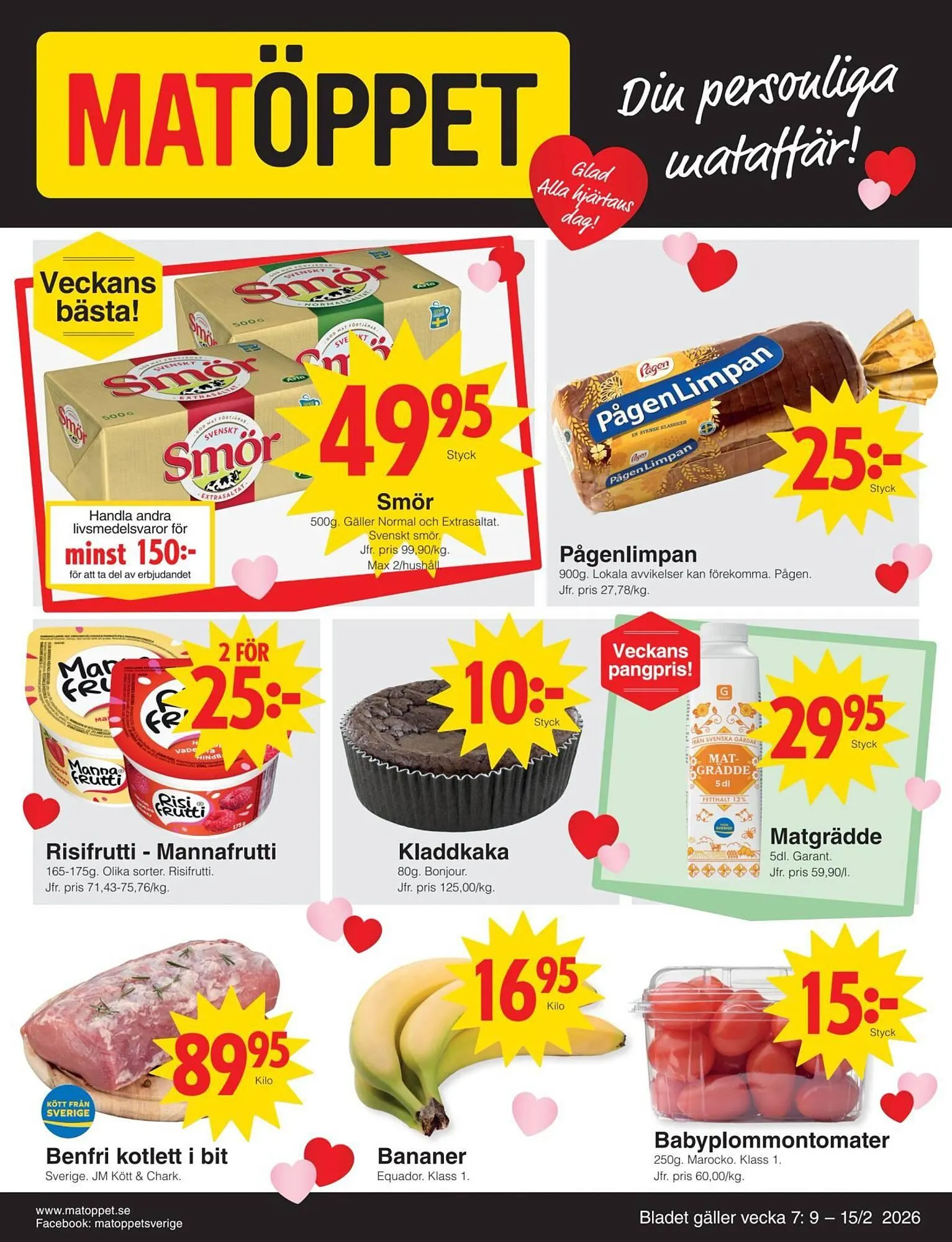 Matöppet reklamblad - 1