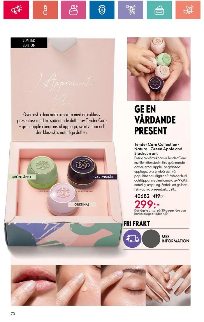 Oriflame reklamblad från 20 juni till 4 juli 2024 - Reklamblad sidor 70