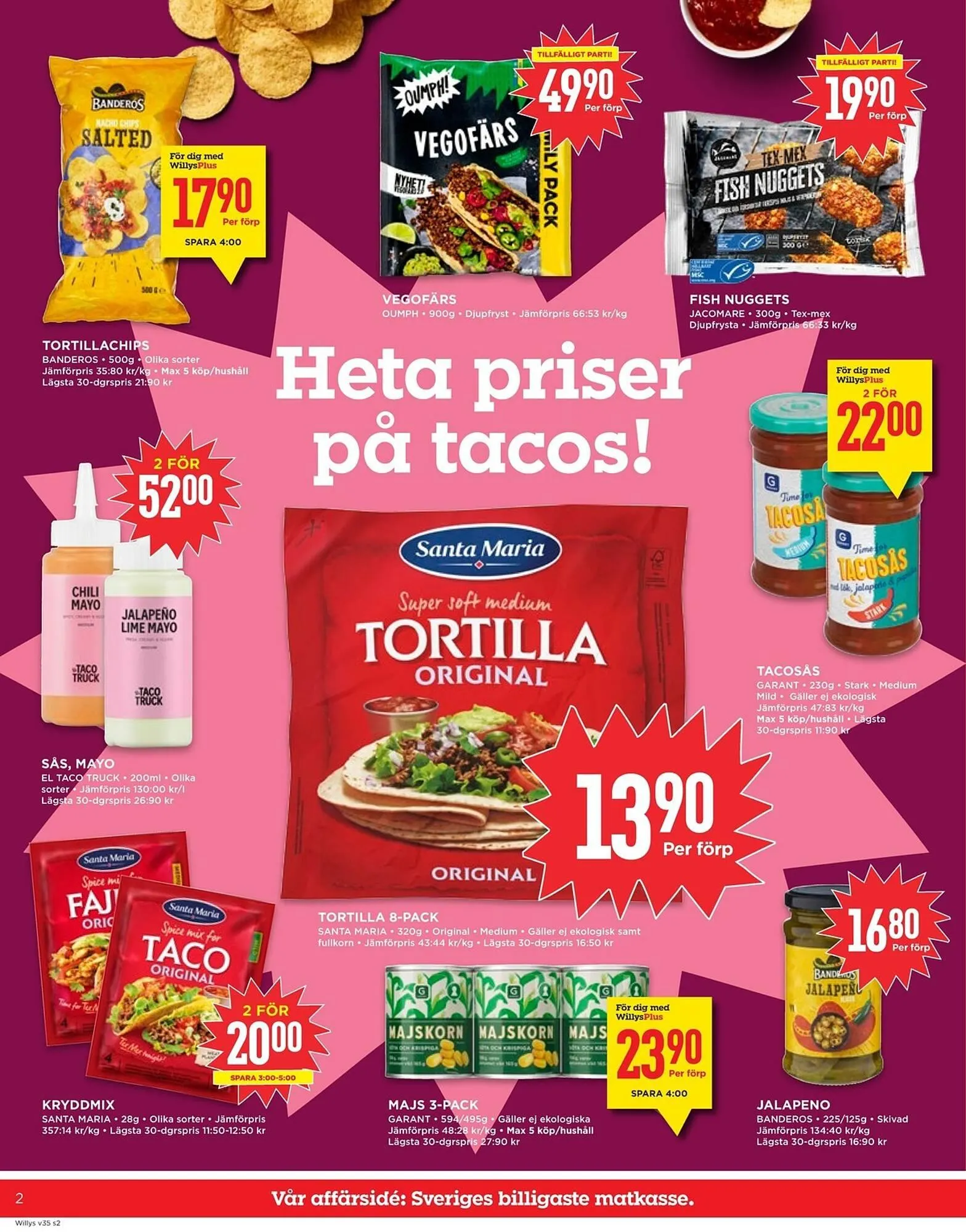 Willys reklamblad från 25 augusti till 31 augusti 2025 - Reklamblad sidor 2