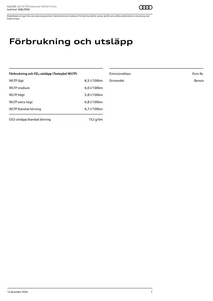 Audi Q3 från 12 december till 12 december 2025 - Reklamblad sidor 7