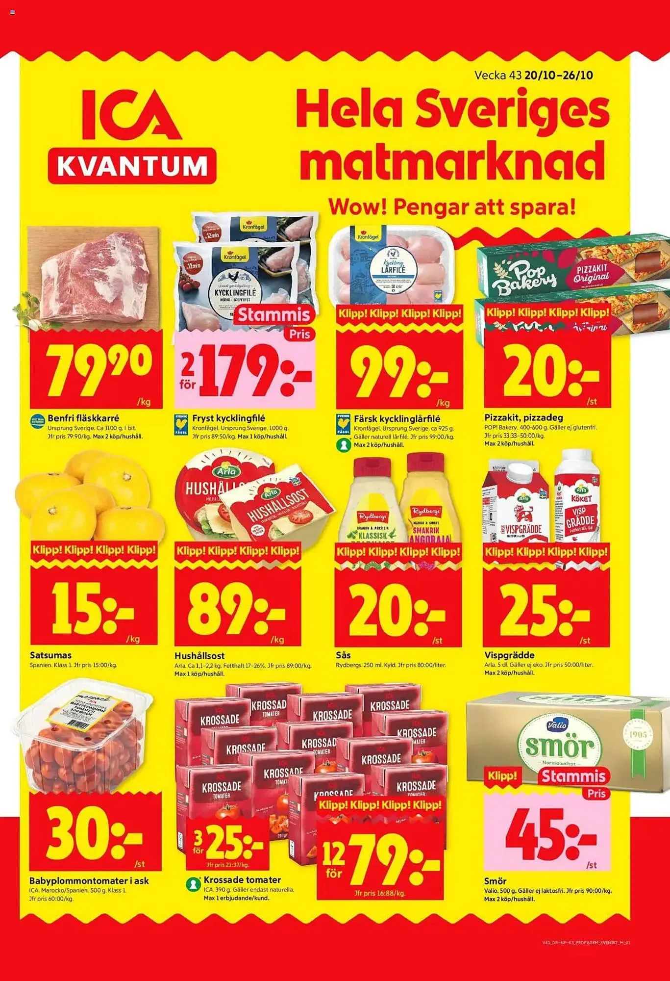 ICA Kvantum reklamblad från 20 oktober till 26 oktober 2025 - Reklamblad sidor 1
