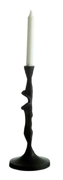 JASPER Ljusstake svart 10cm h33cm 100% bränd aluminium