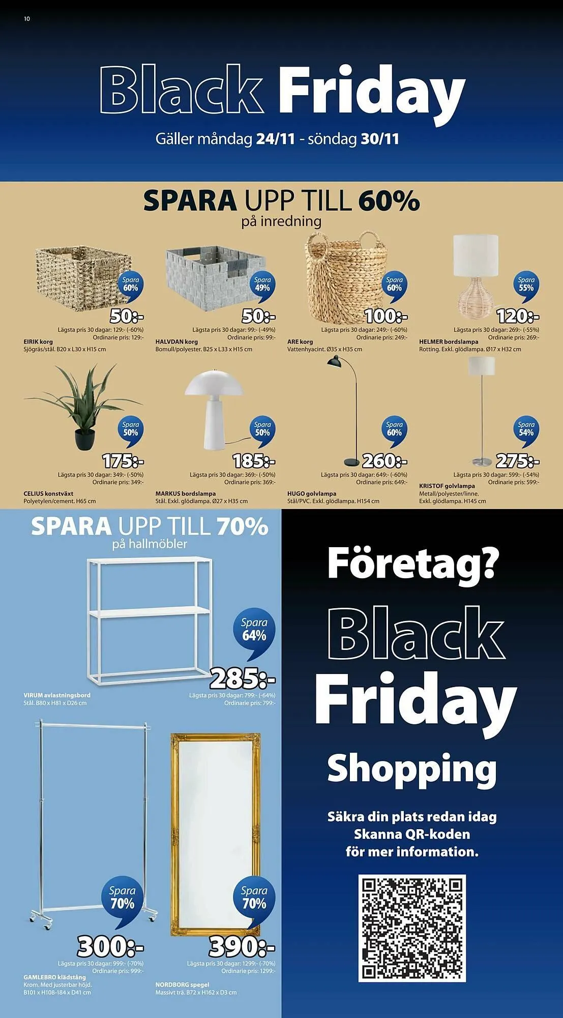 JYSK reklamblad från 24 november till 30 november 2025 - Reklamblad sidor 10