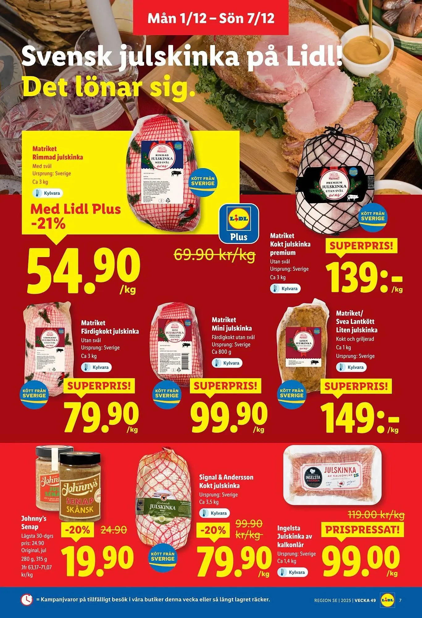 Lidl reklamblad från 1 december till 8 december 2025 - Reklamblad sidor 7