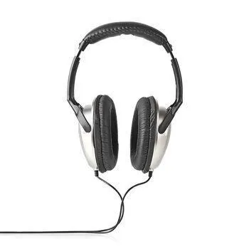 Nedis Over-Ear Wired hörlurar | Kabellängd: 6.00 m | Volymkontroll | Silver / Svart