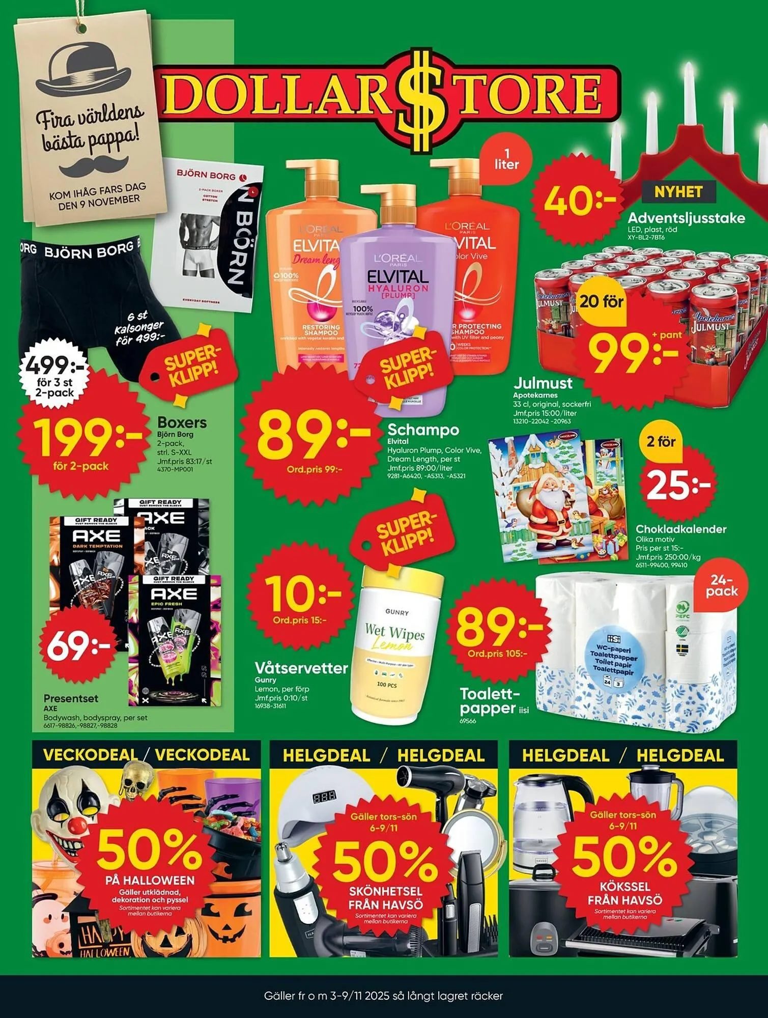 DollarStore annonsblad från 3 november till 9 november 2025 - Reklamblad sidor 1