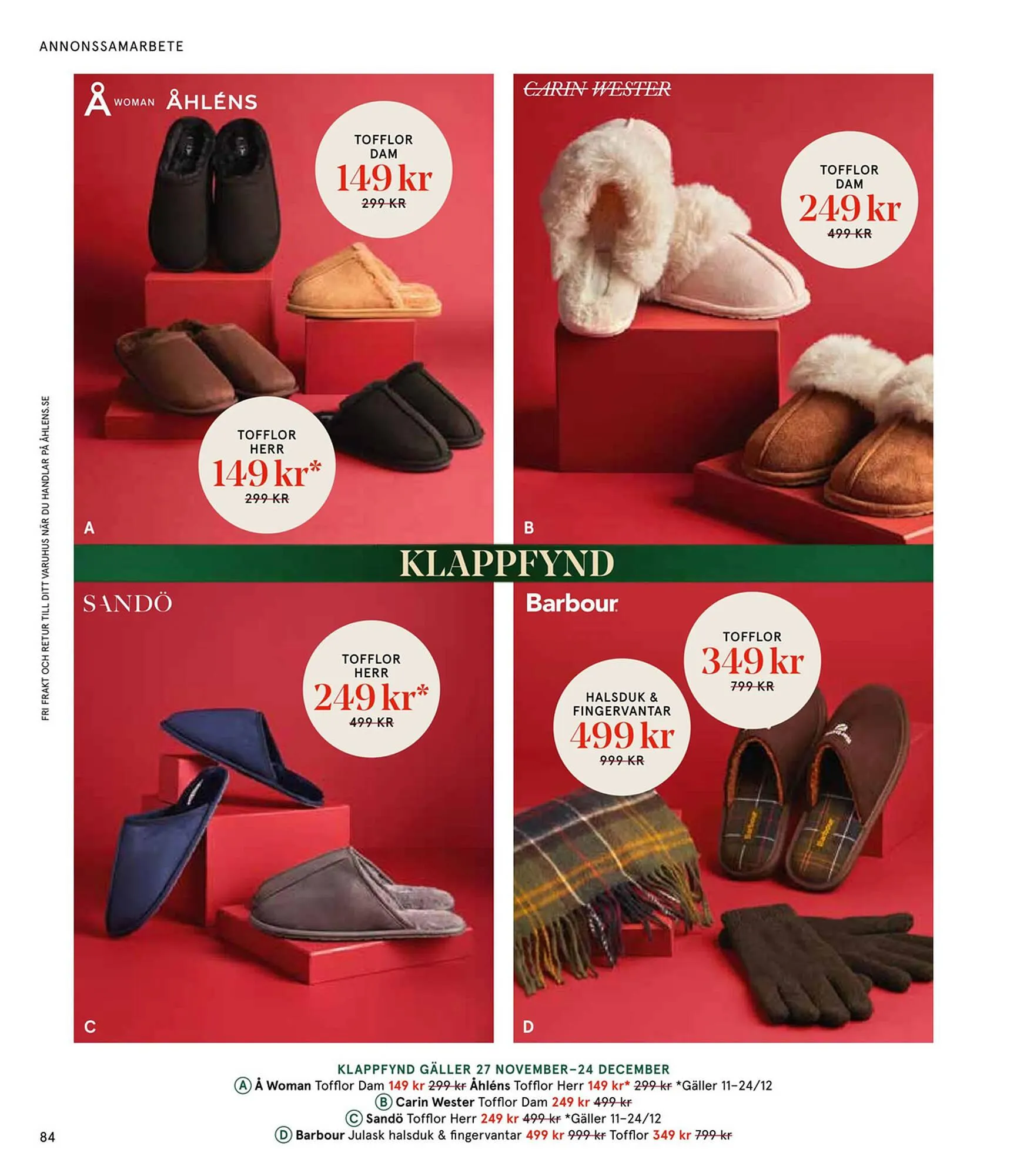 Åhléns reklamblad från 25 november till 24 december 2024 - Reklamblad sidor 84