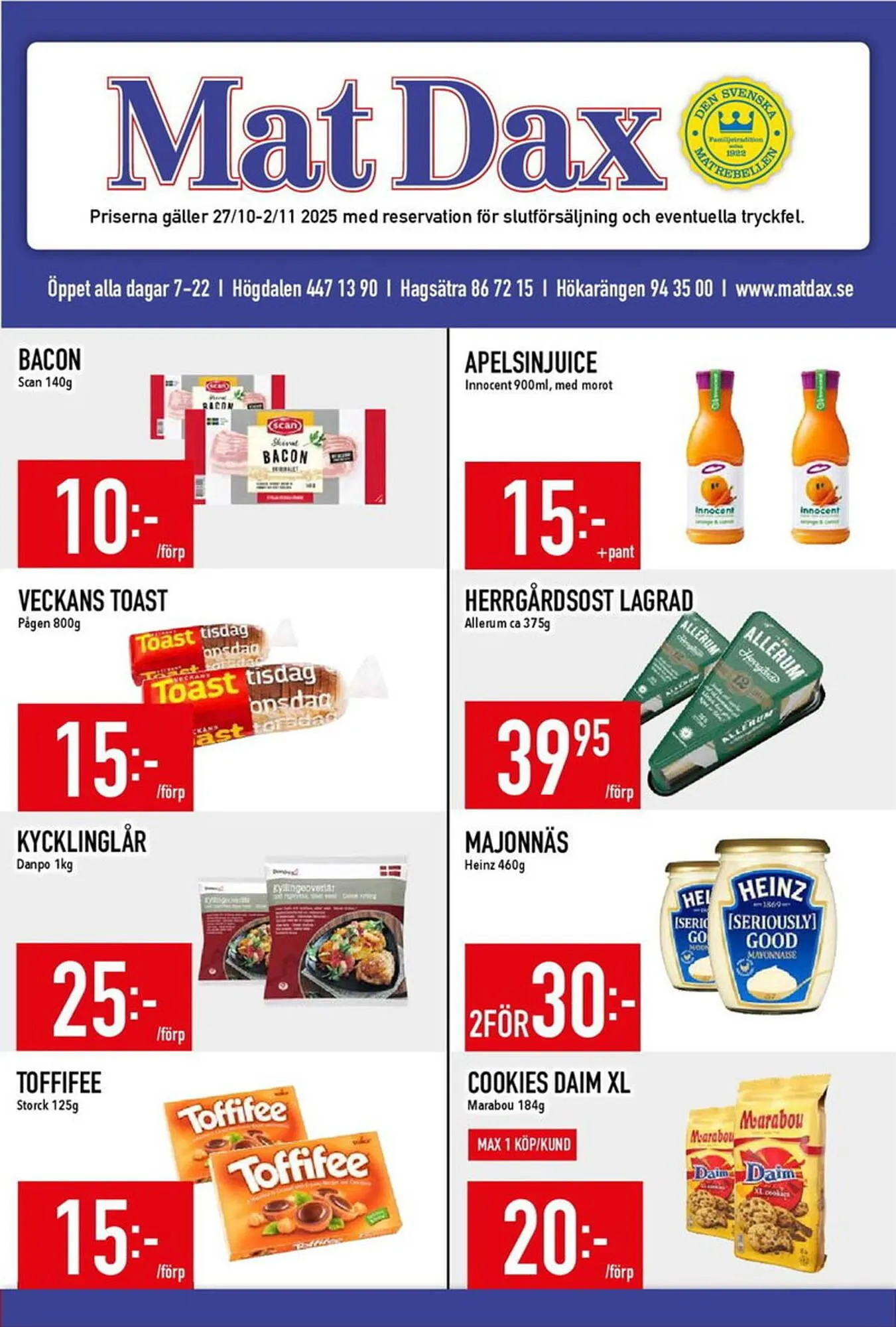 Matdax reklamblad - 1