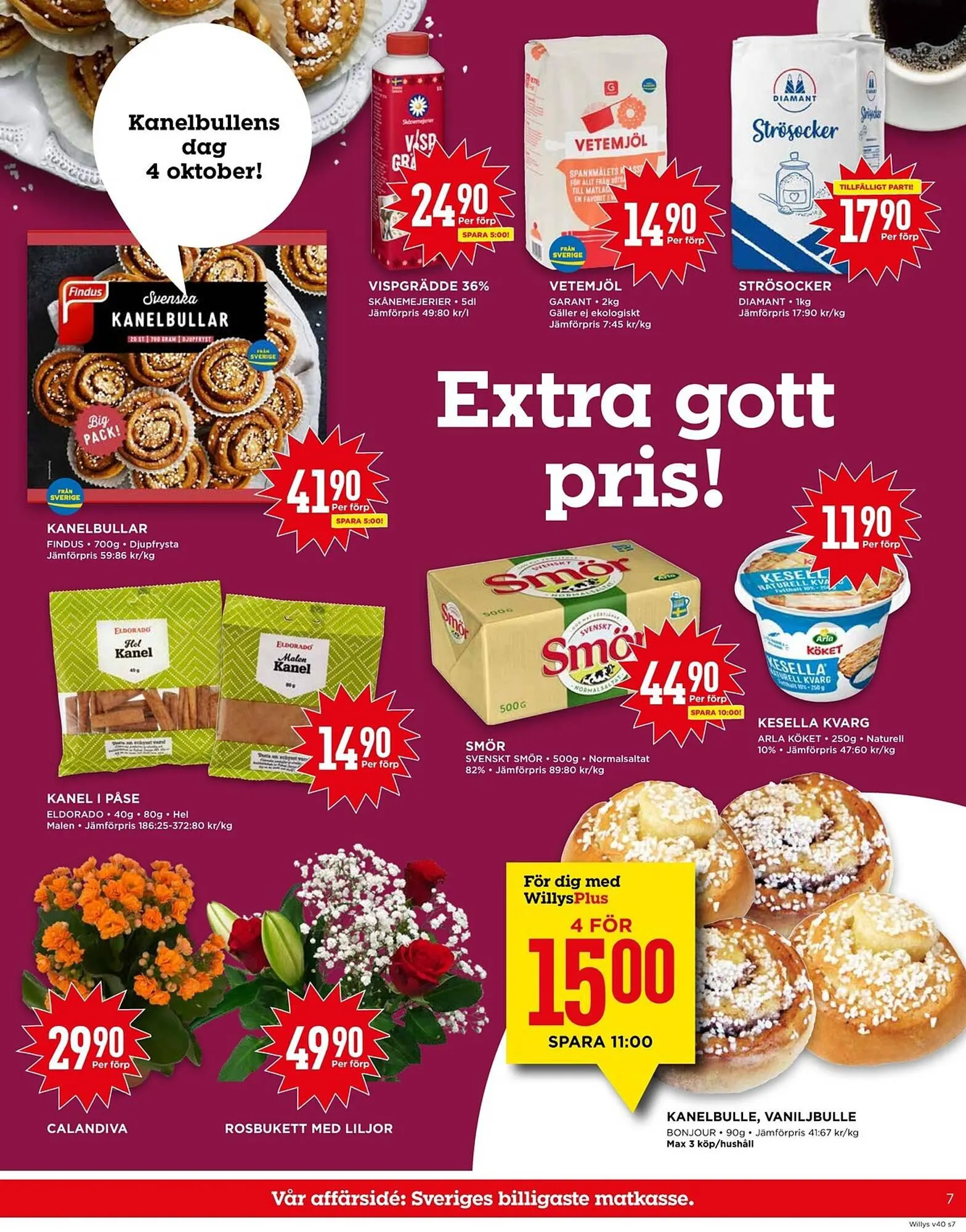 Willys reklamblad från 2 oktober till 8 oktober 2023 - Reklamblad sidor 7
