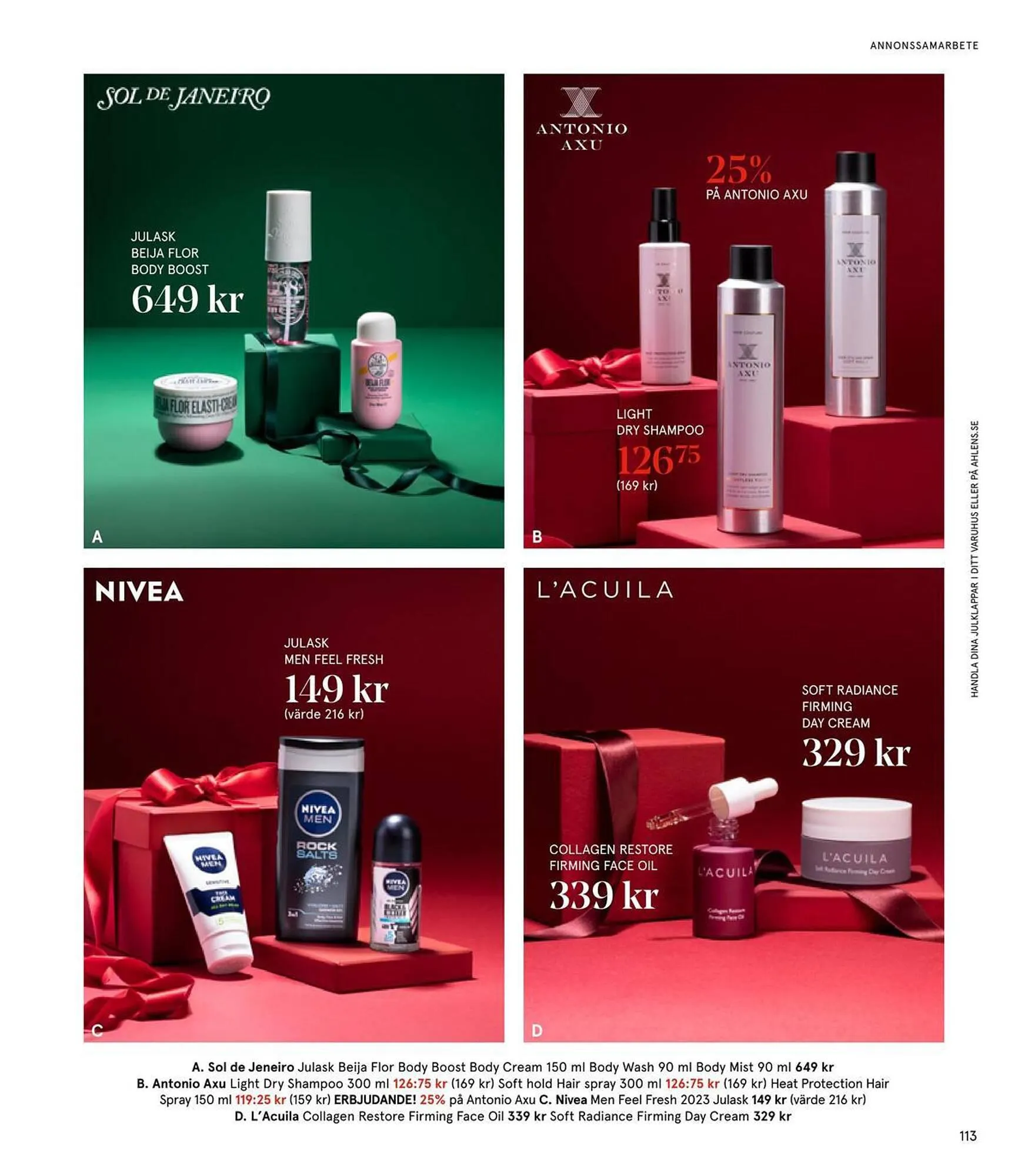 Åhléns reklamblad från 24 november till 24 december 2023 - Reklamblad sidor 113