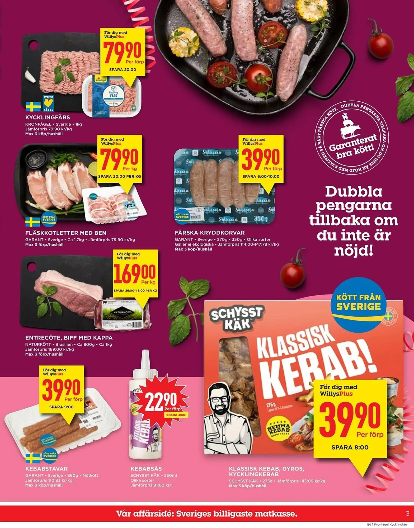 Willys reklamblad från 17 mars till 23 mars 2025 - Reklamblad sidor 3