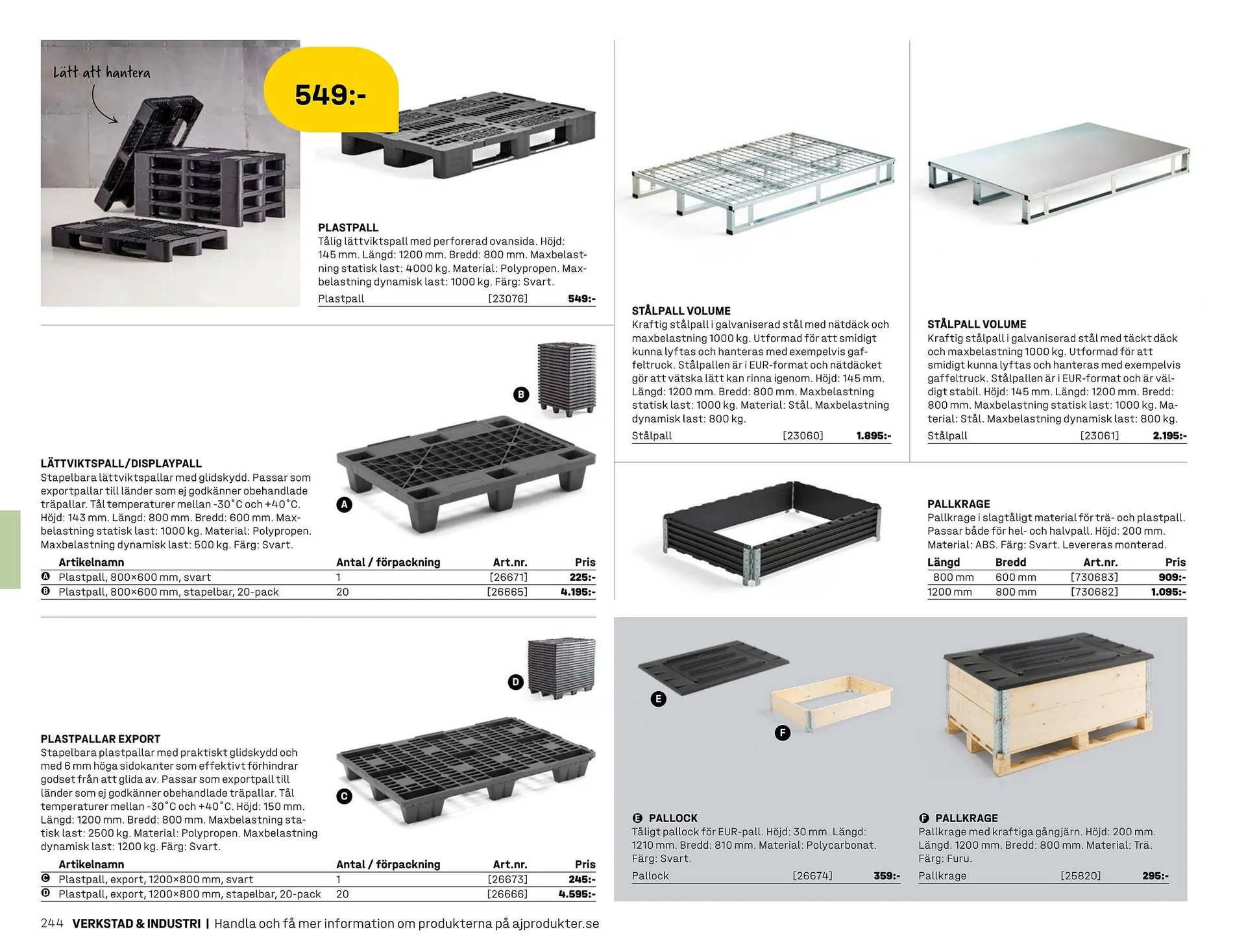 AJ Produkter reklamblad från 1 januari till 31 december 2025 - Reklamblad sidor 244