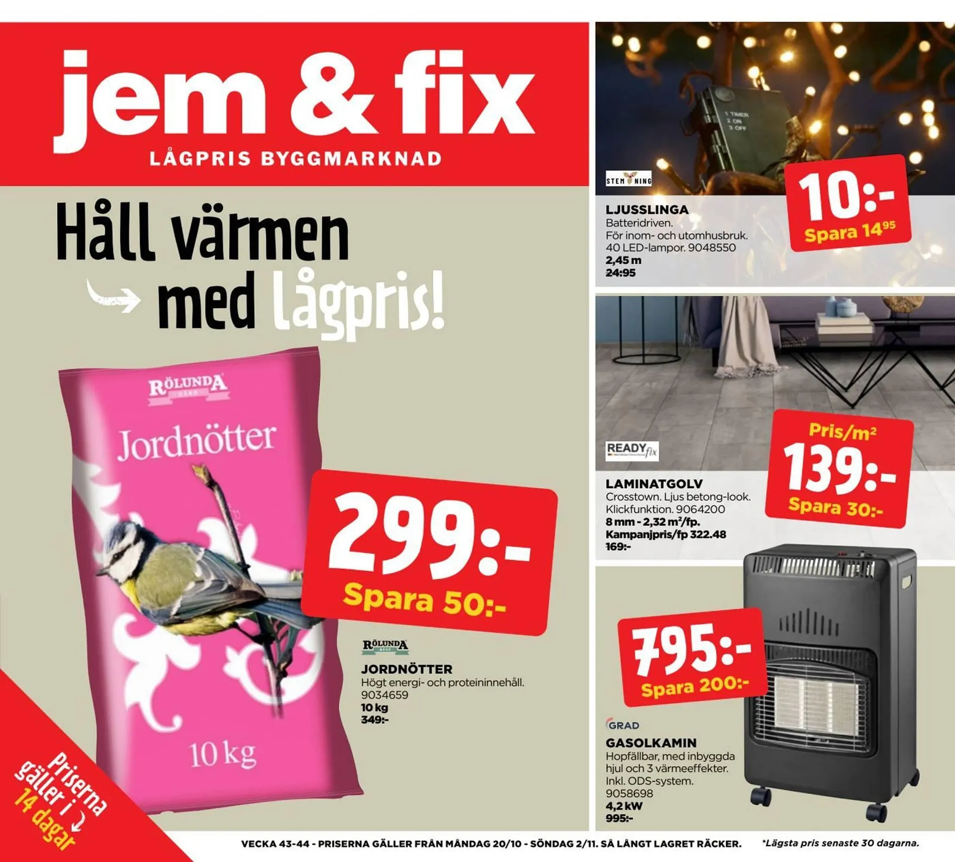 Jem&Fix reklamblad från 20 oktober till 2 november 2025 - Reklamblad sidor 1